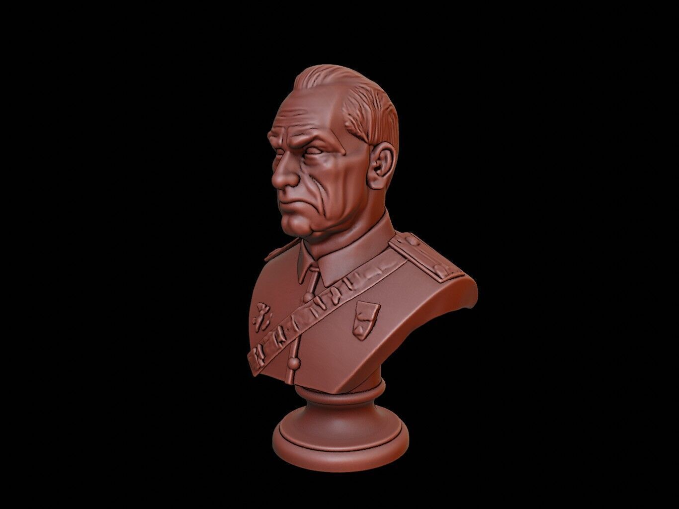 Georgy Zhukov Bust 3D print model_2