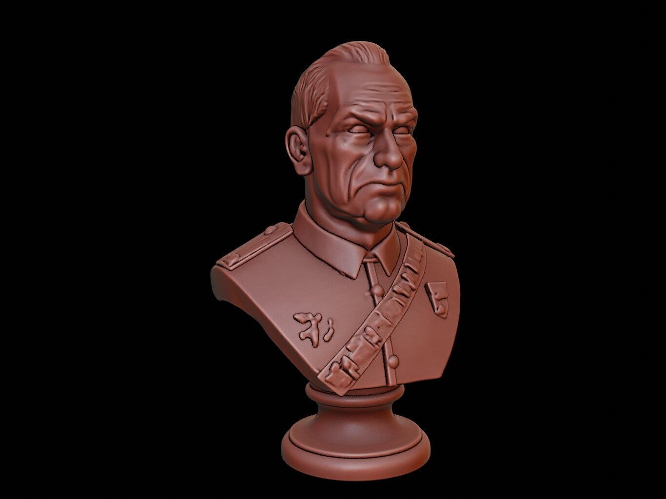 Georgy Zhukov Bust 3D print model_1