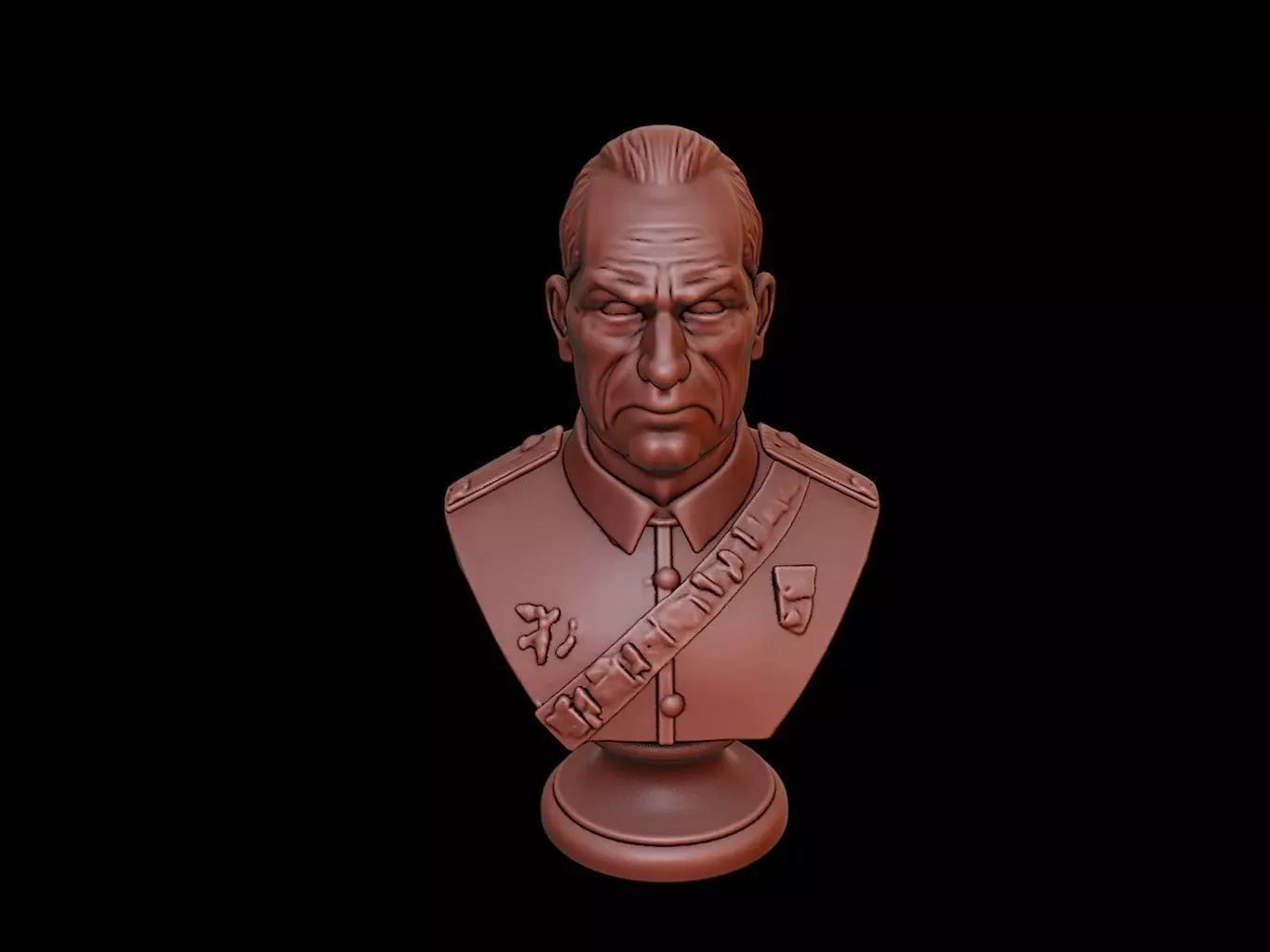 Georgy Zhukov Bust 3D print model_0