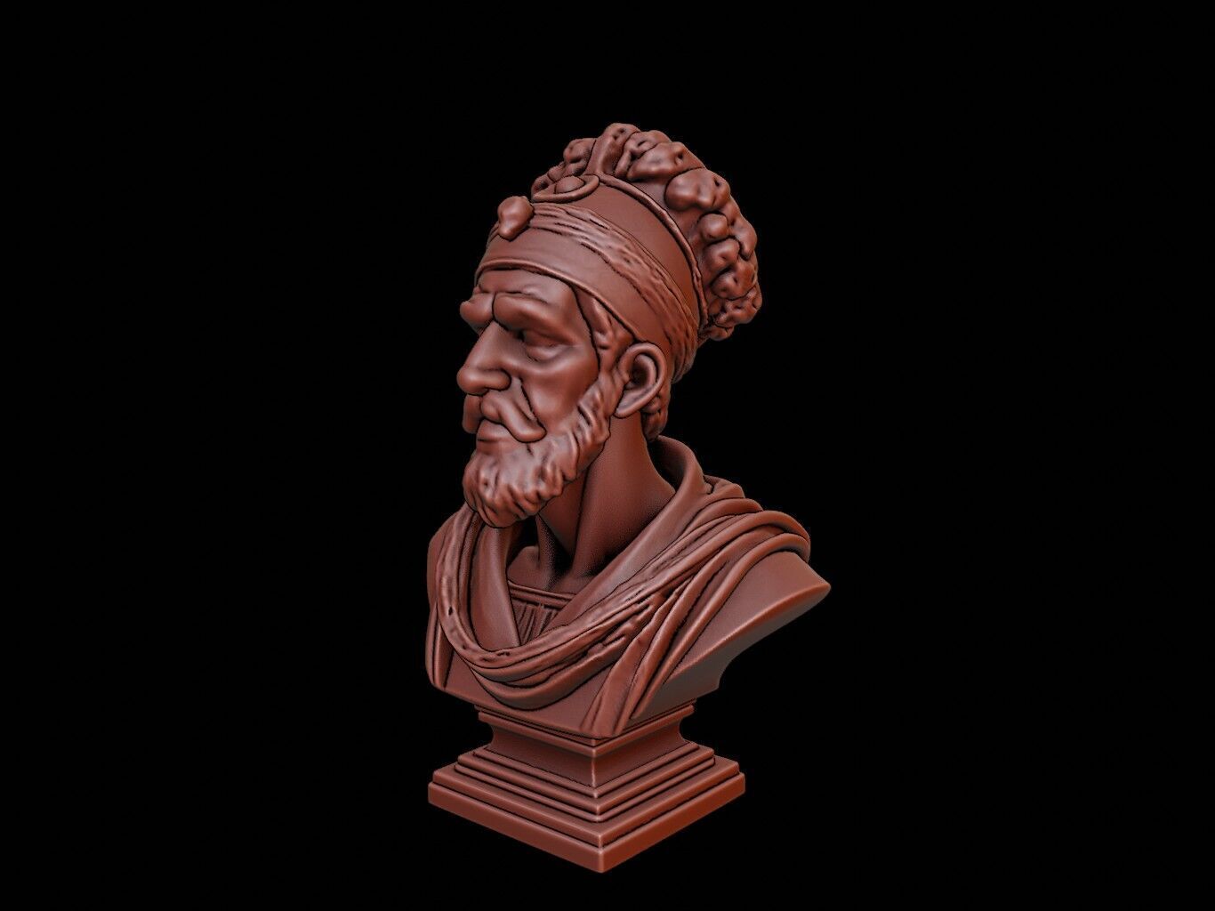 Haile Selassie Bust 3D print model_2