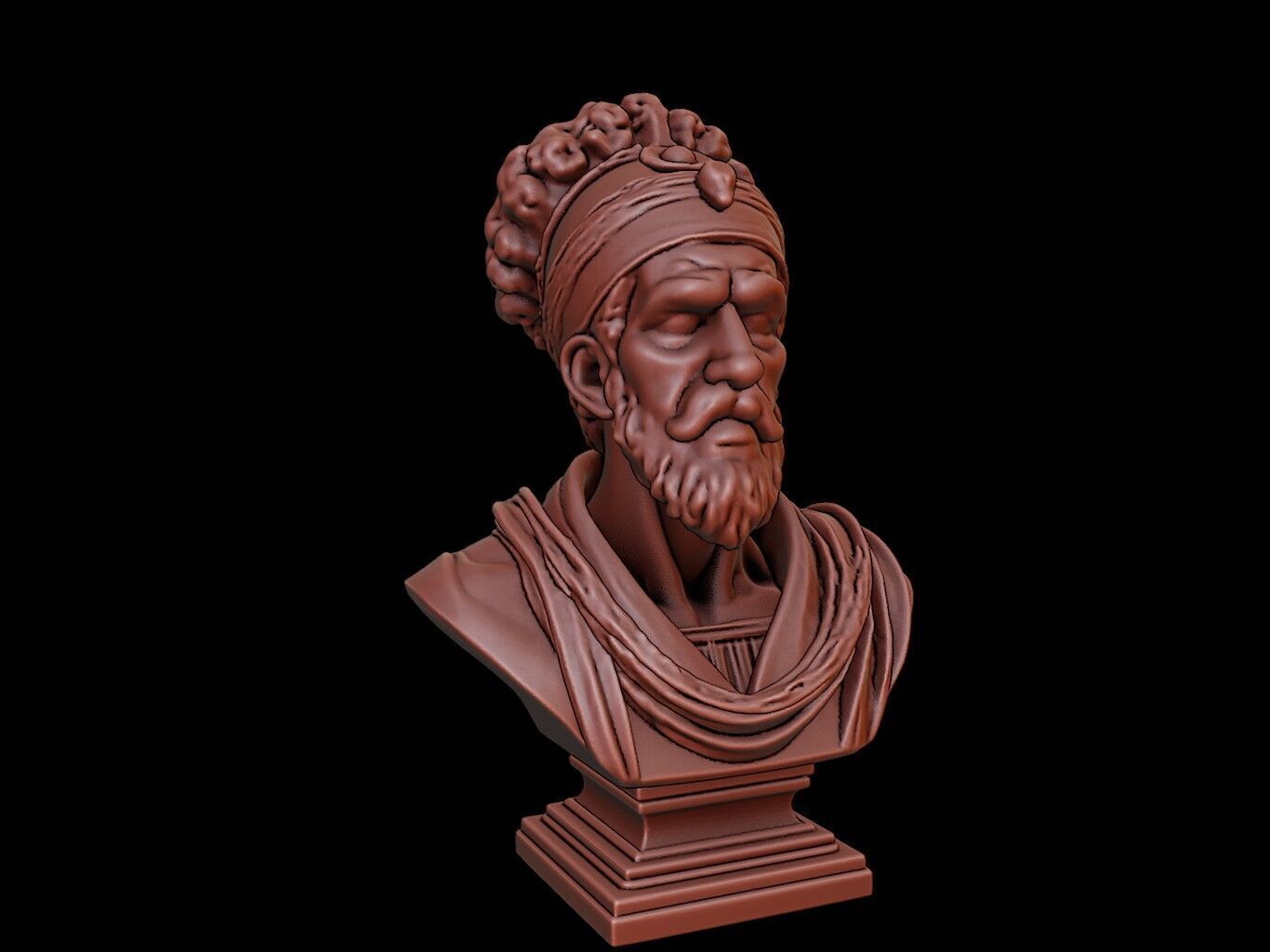 Haile Selassie Bust 3D print model_1