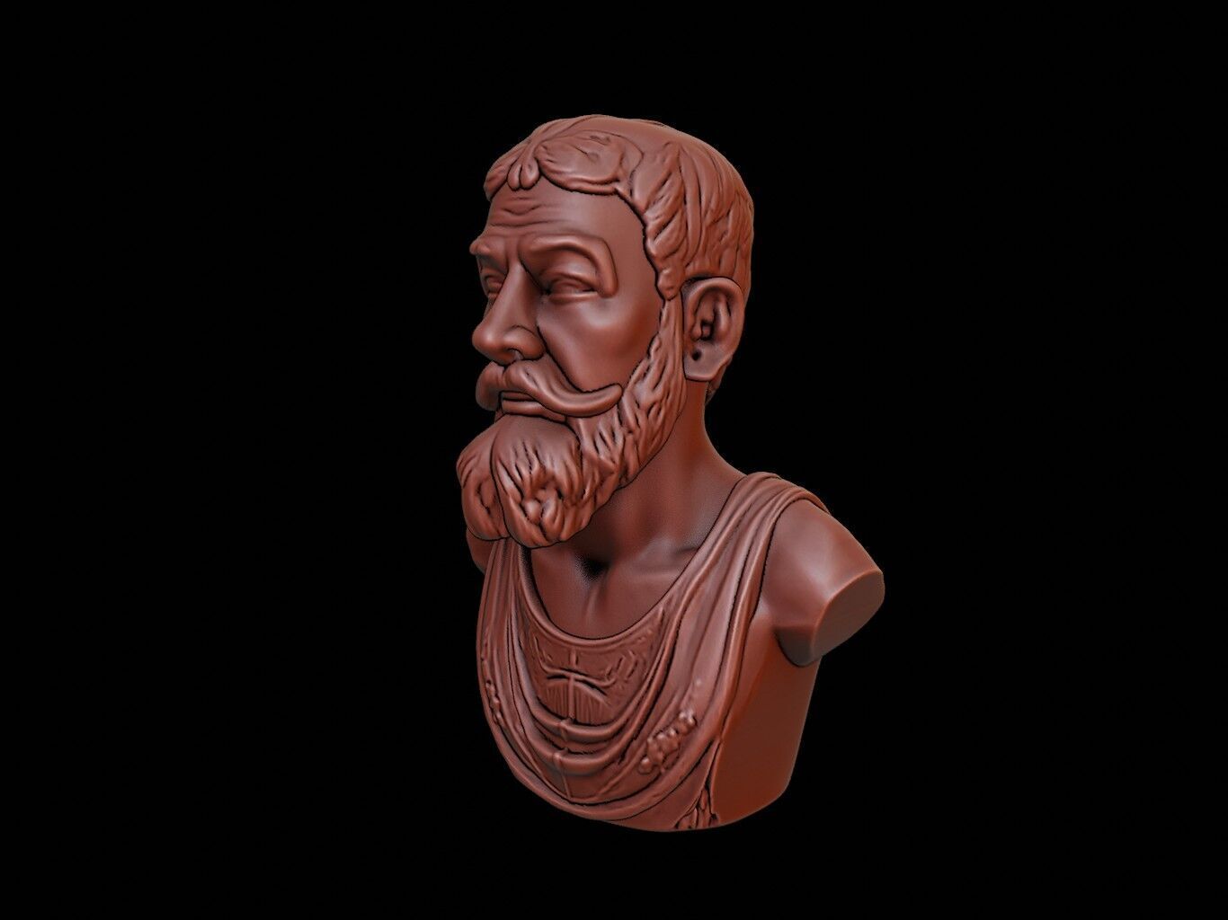 Hammurabi Bust 3D print model_2