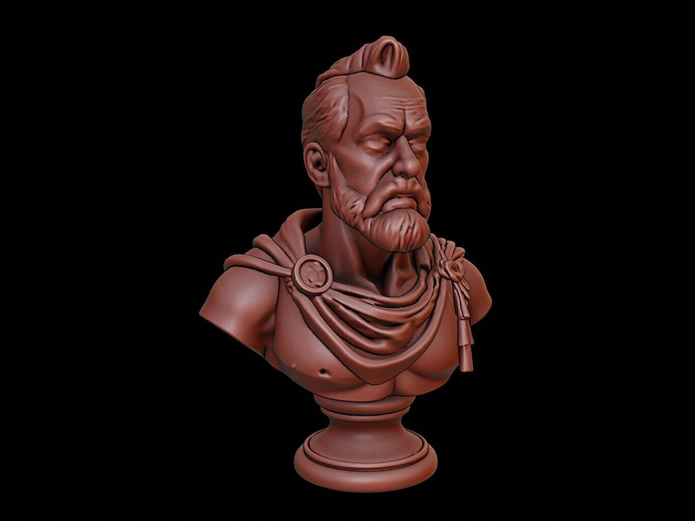 Hannibal Barca Bust 3D print model_1