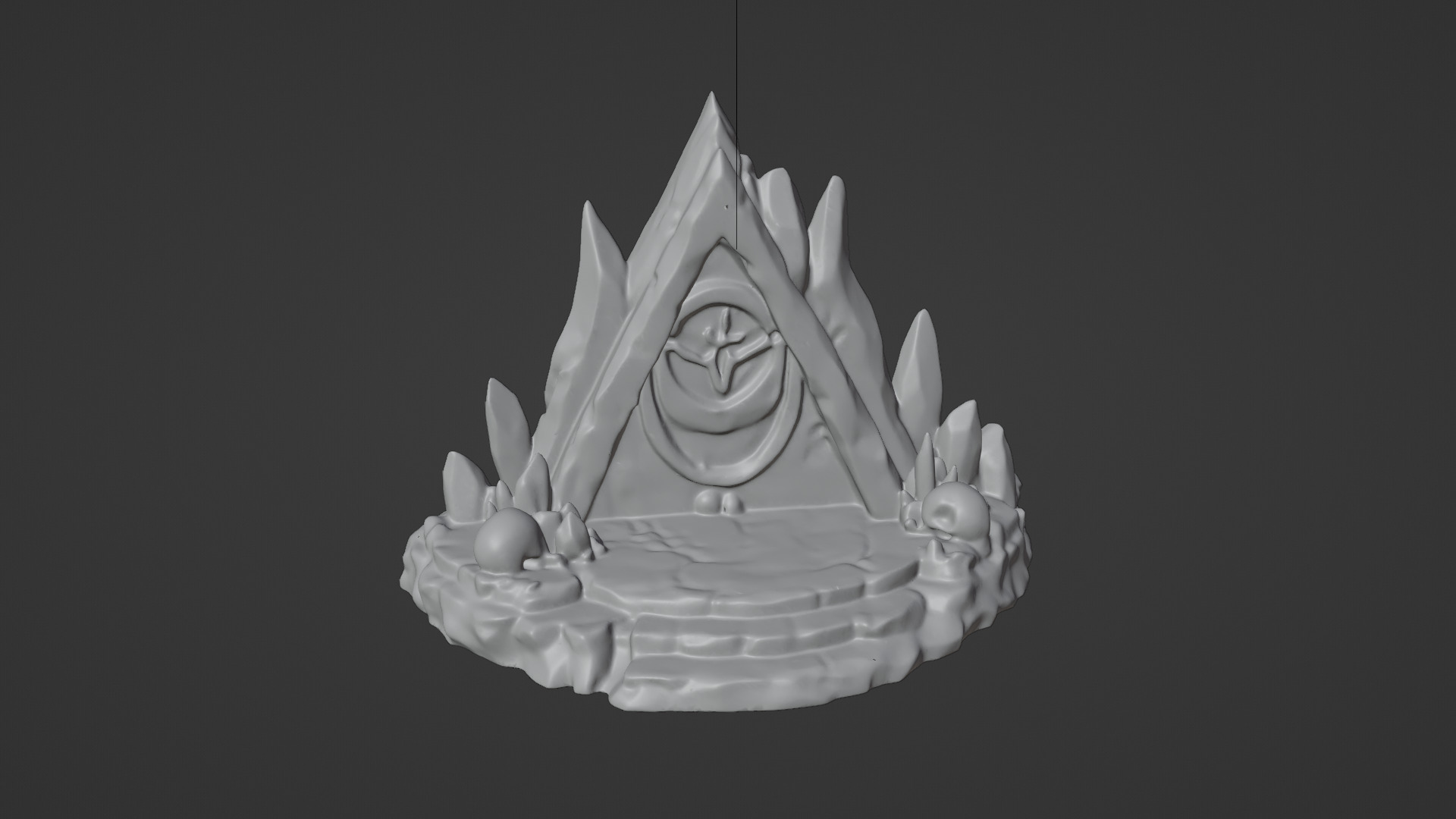 stone altar Low-poly 3D model_5