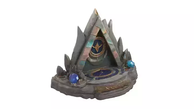 stone altar Low-poly 3D model