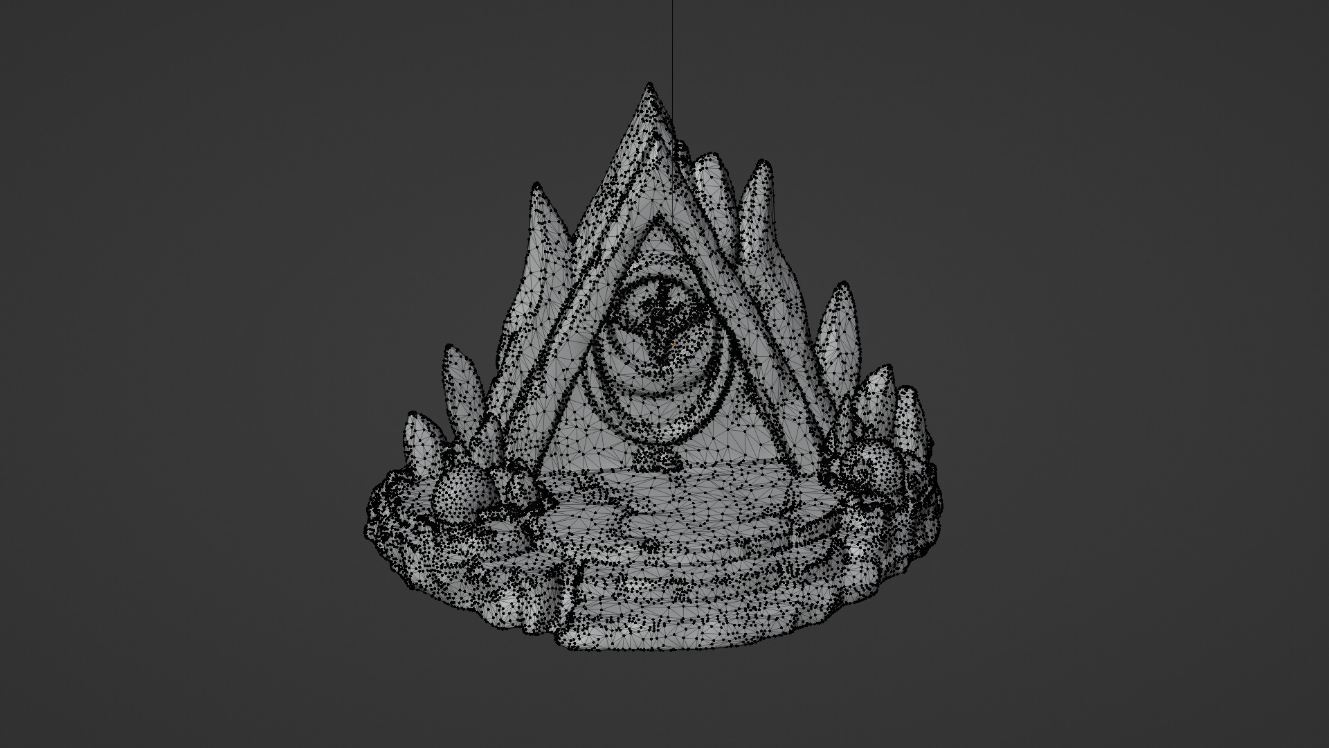 stone altar Low-poly 3D model_4