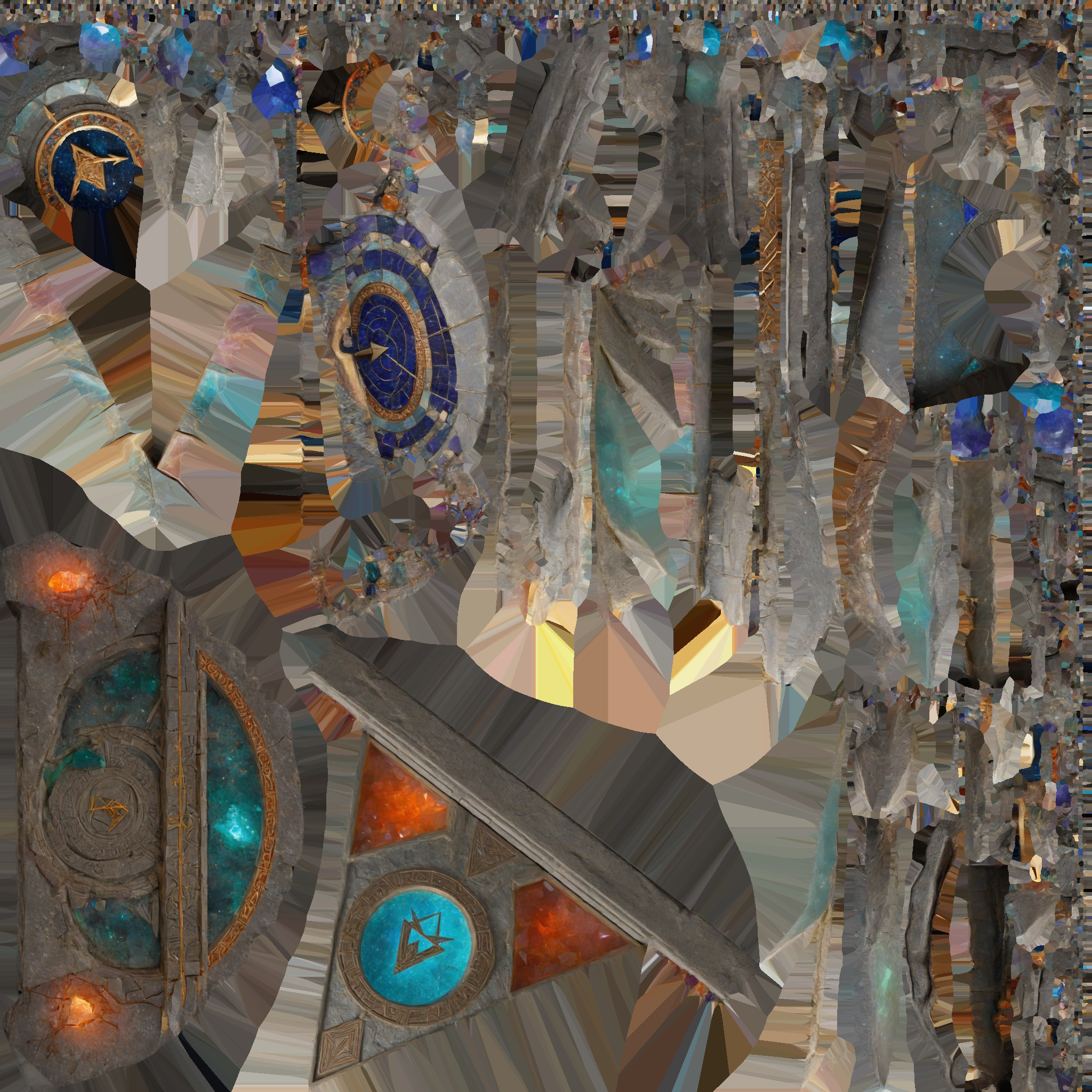 stone altar Low-poly 3D model_6