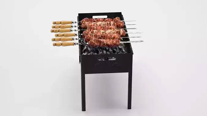 Shish Kebab on the Grill