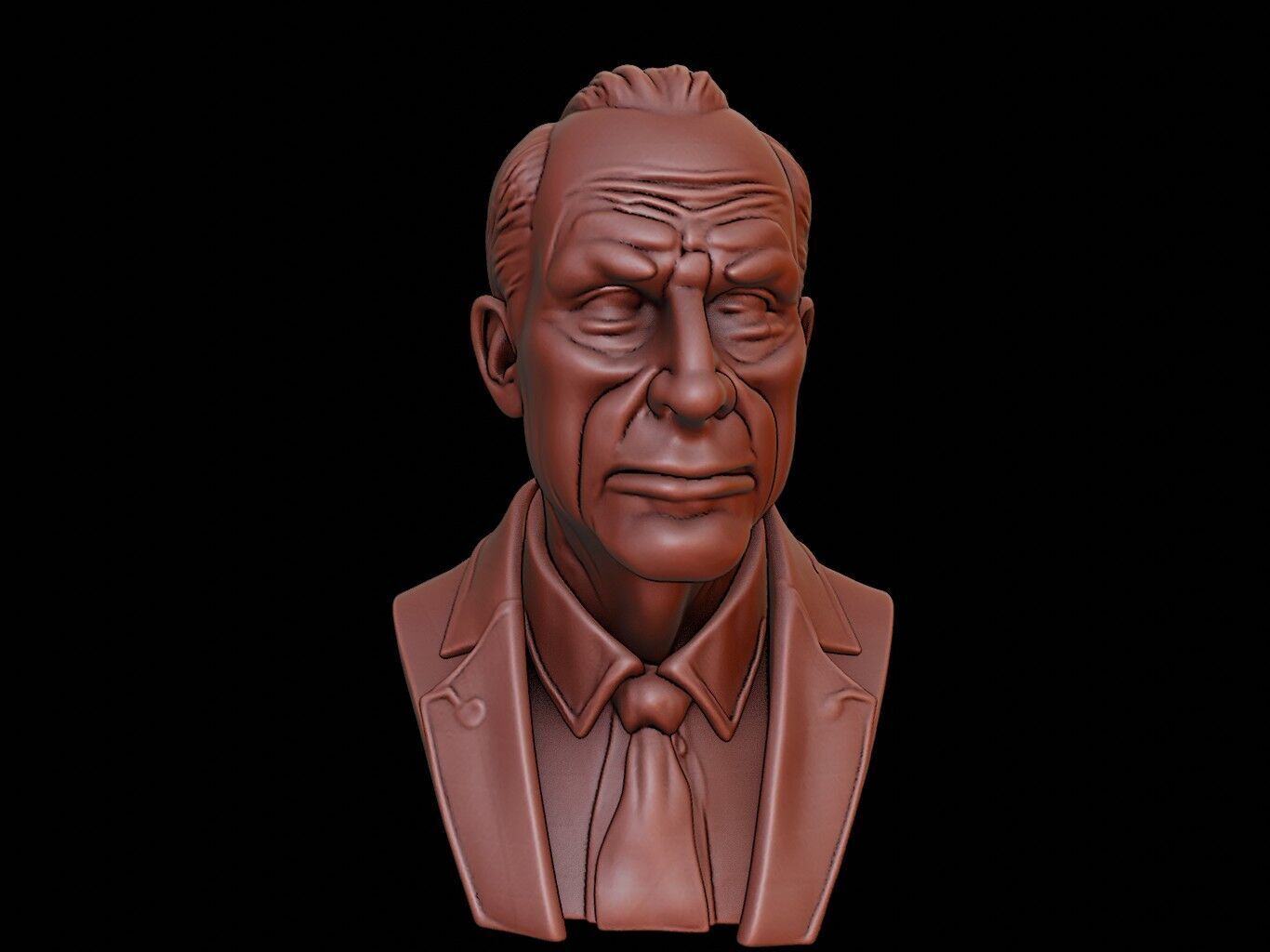 Jan Zizka Bust 3D print model_1