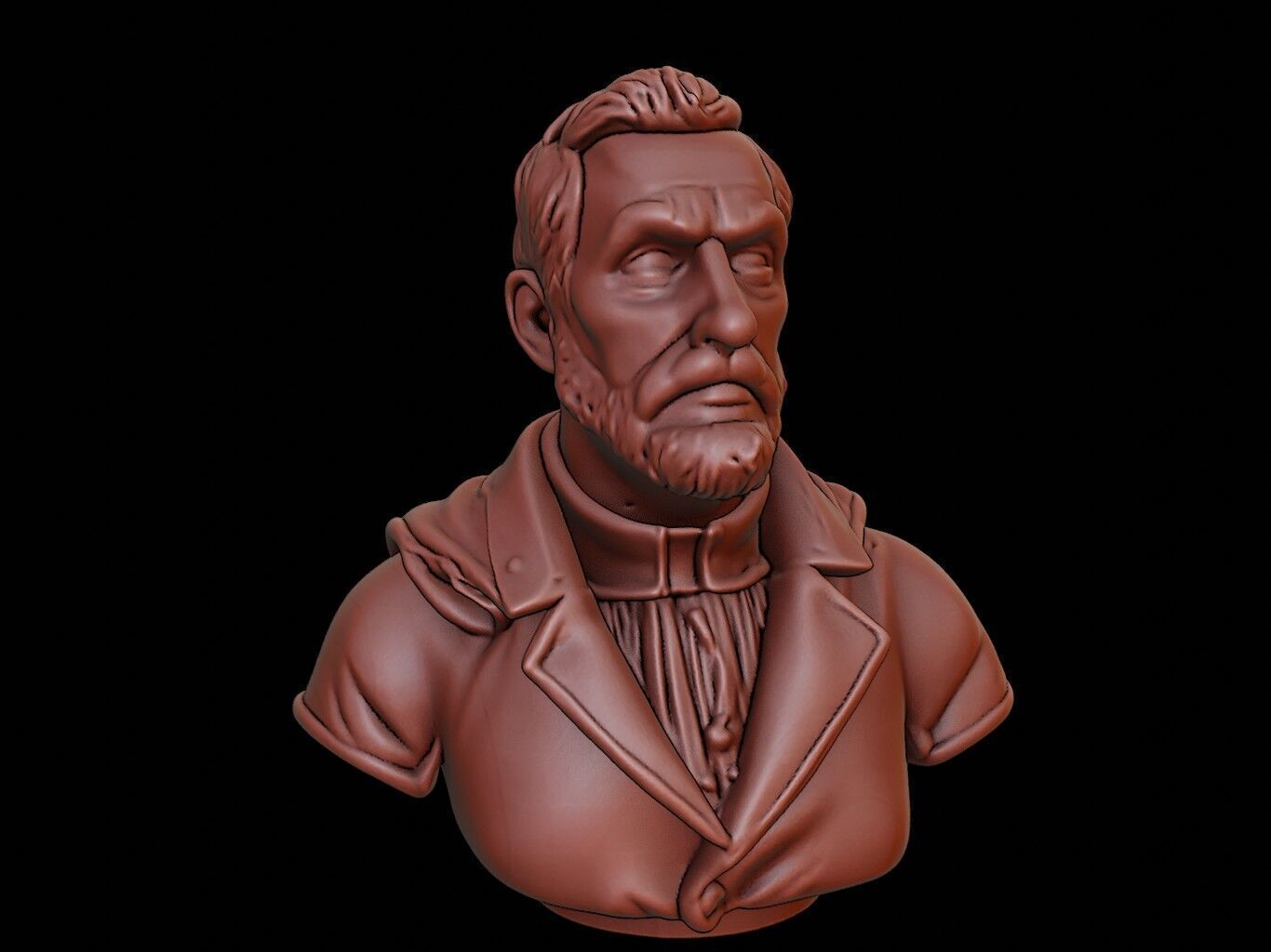 Jose de San Martin Bust 3D print model_1