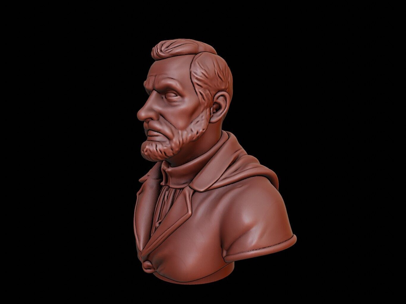 Jose de San Martin Bust 3D print model_2