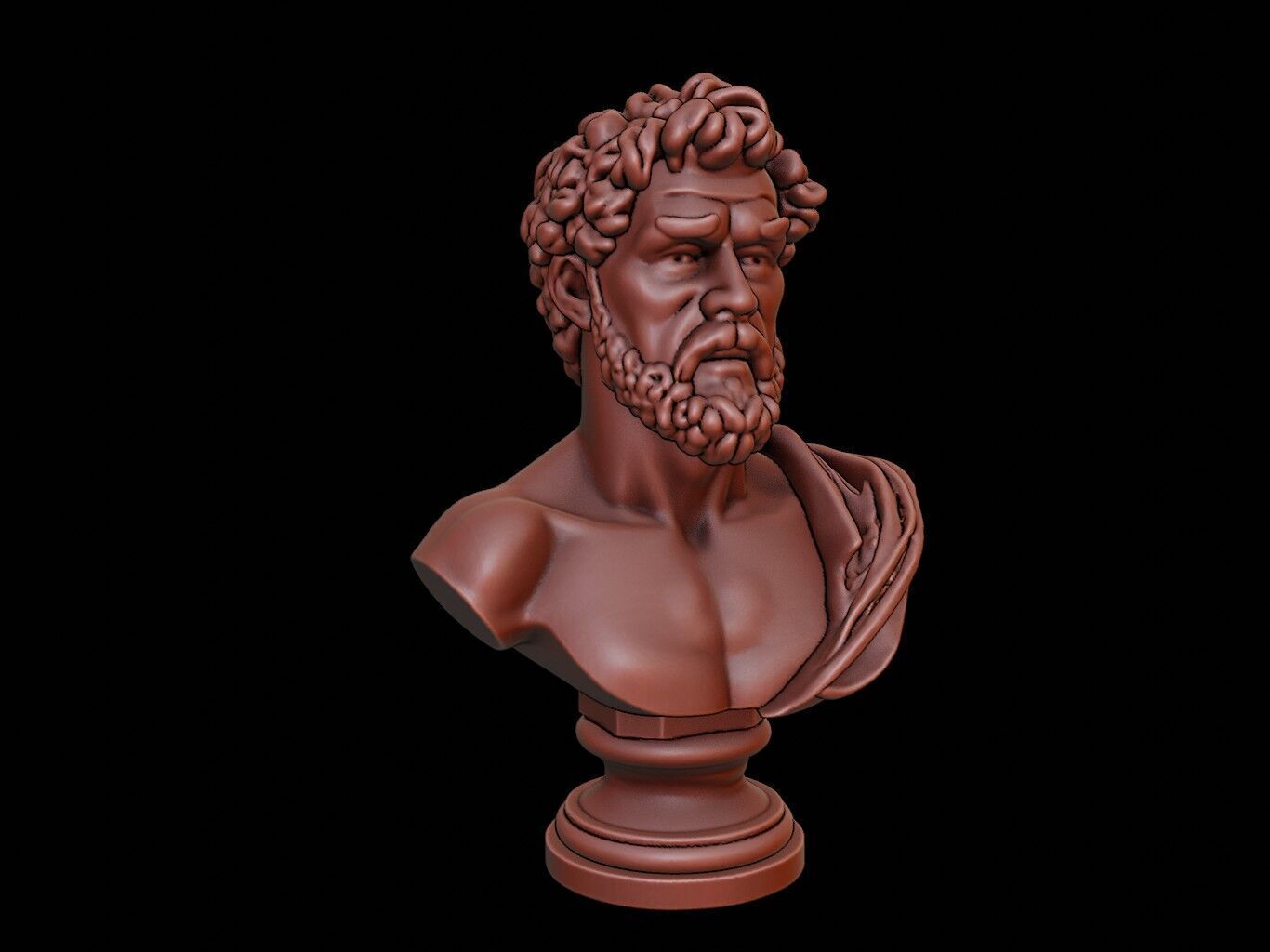 Julius Caesar Bust 3D print model_1
