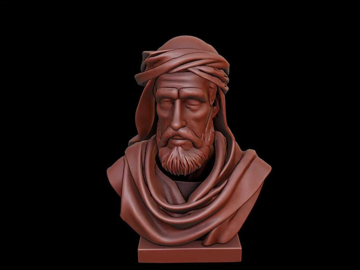 Khalid ibn al Walid Bust 3D print model_0