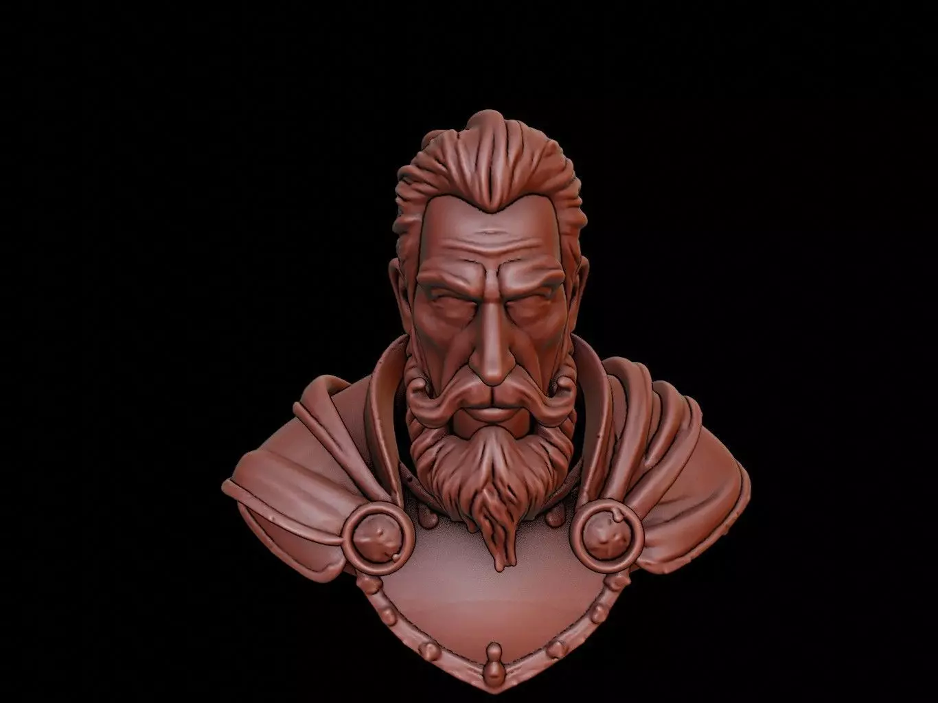 King Arthur Bust 3D print model_0