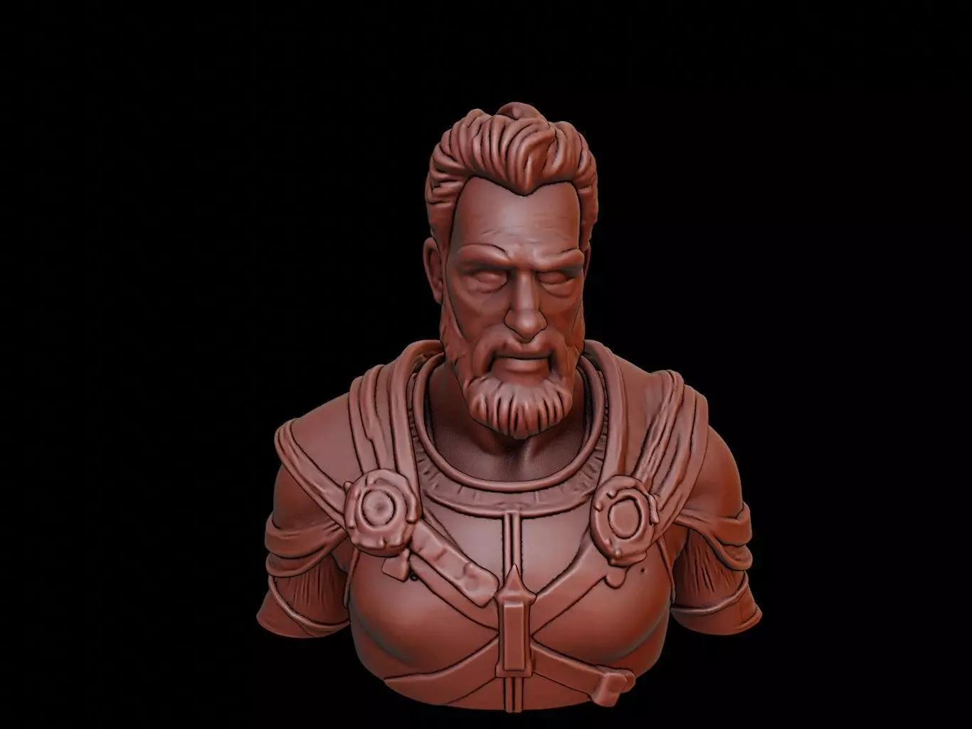 King Arthur Bust 3D print model_0
