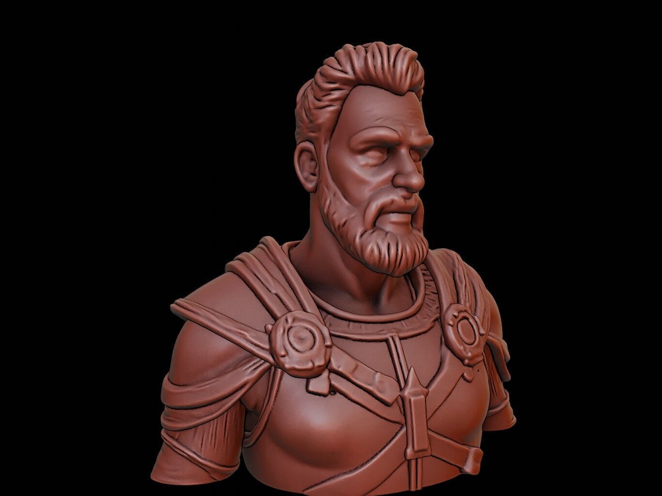 King Arthur Bust 3D print model_1