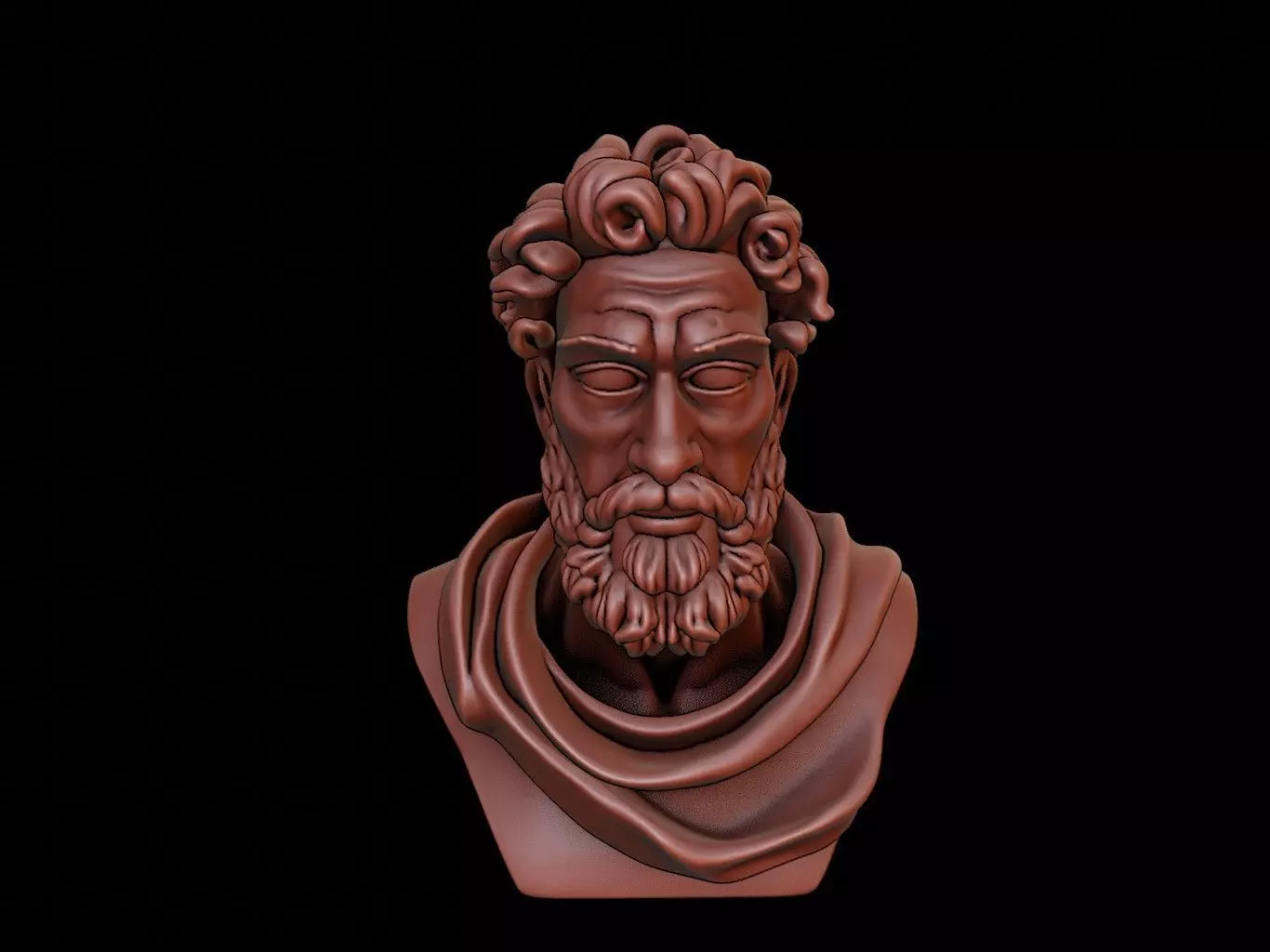 King David Bust 3D print model_0