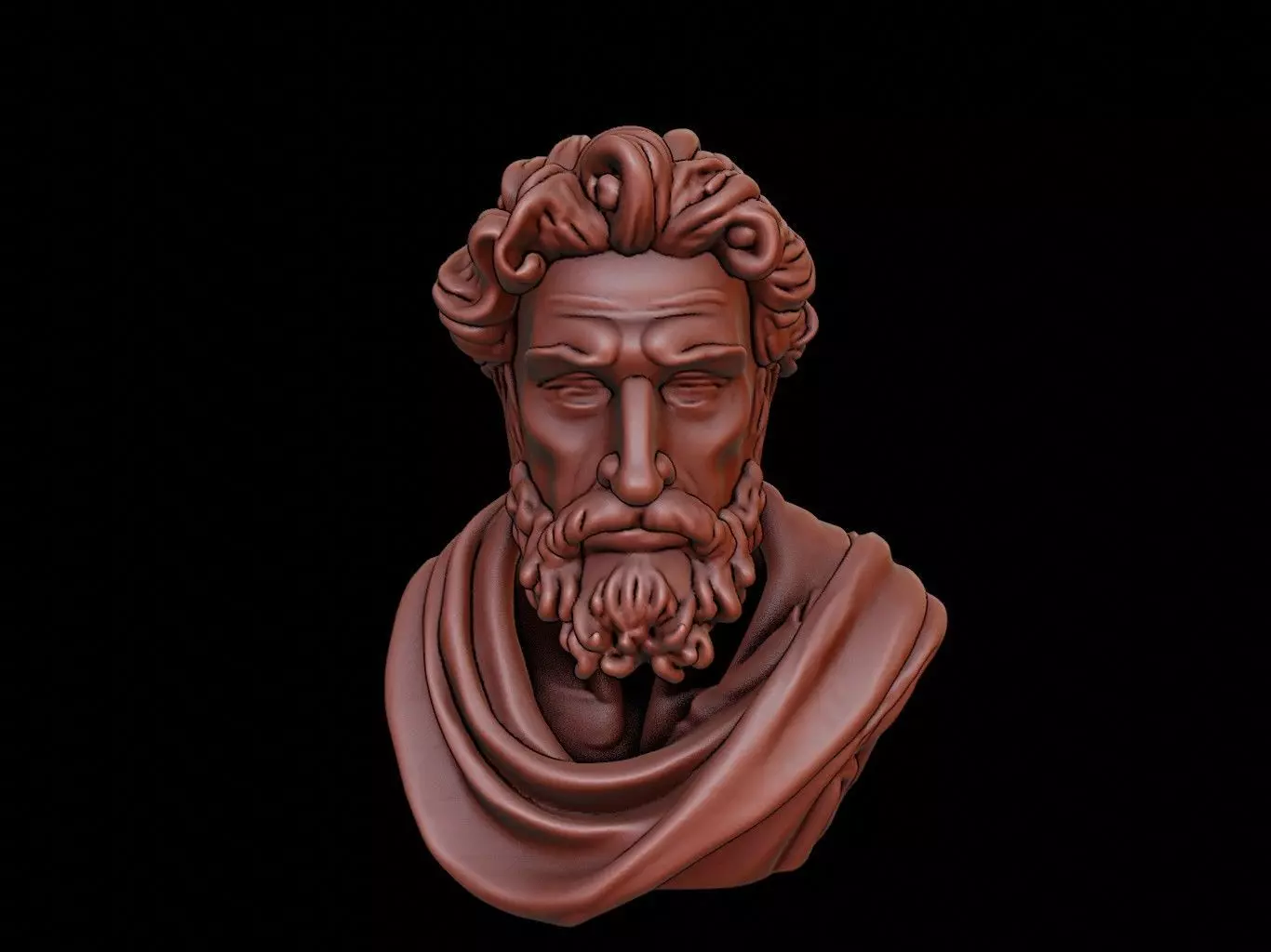 King David Bust 3D print model