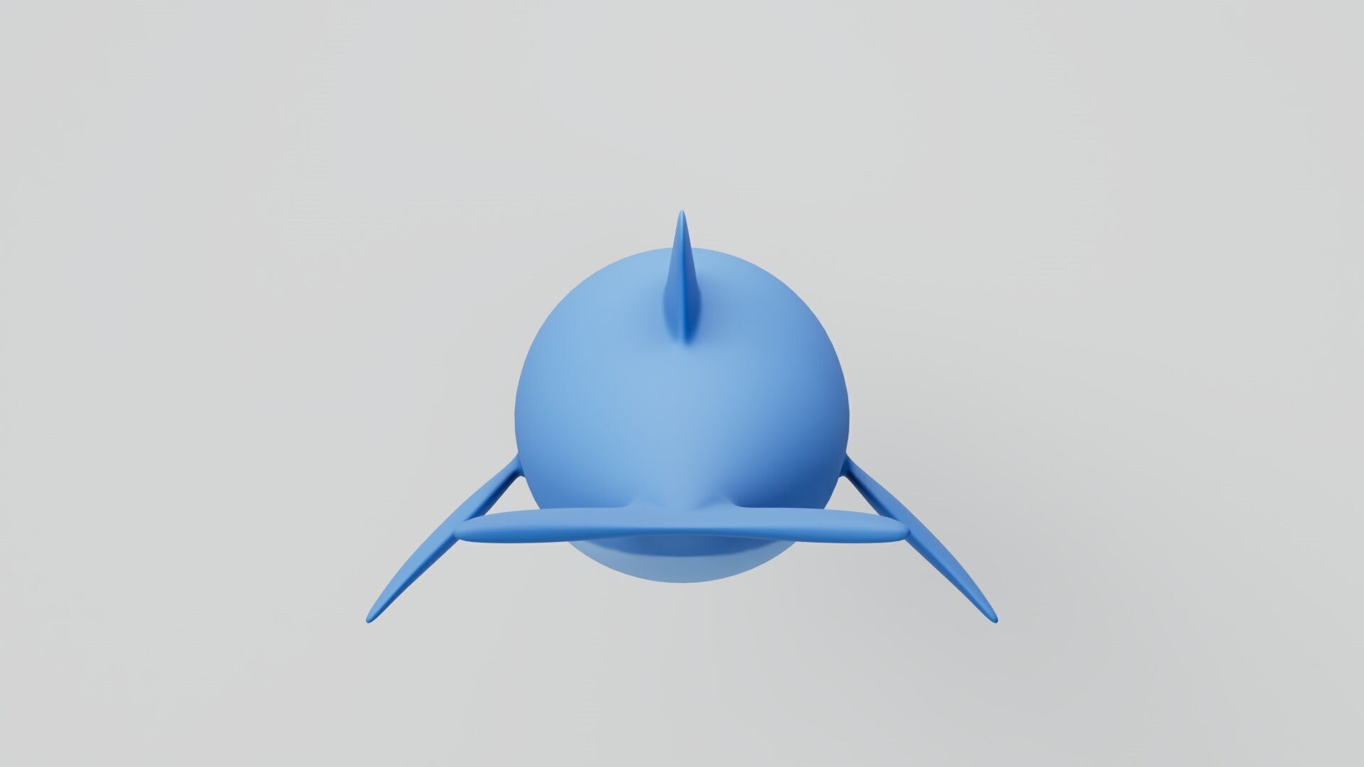 Rigged Cartoon Dolphin 3D model_5