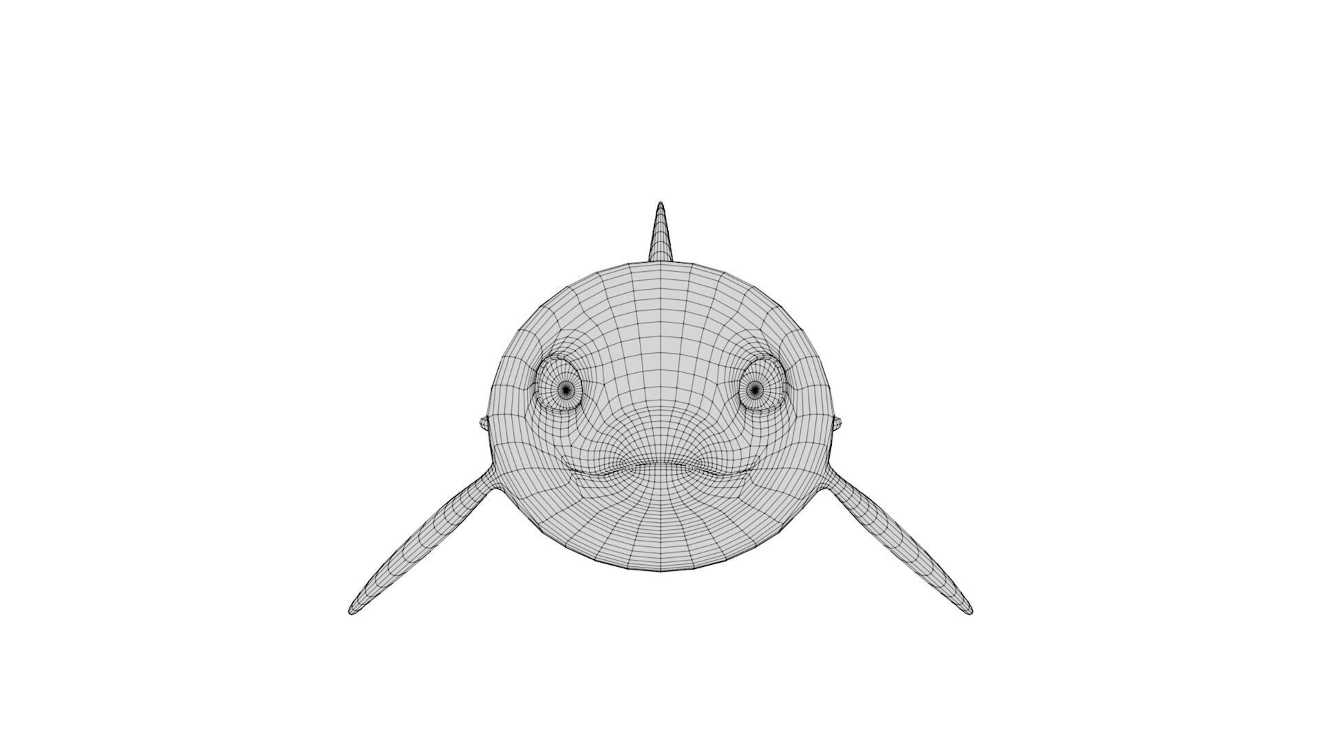 Rigged Cartoon Dolphin 3D model_6