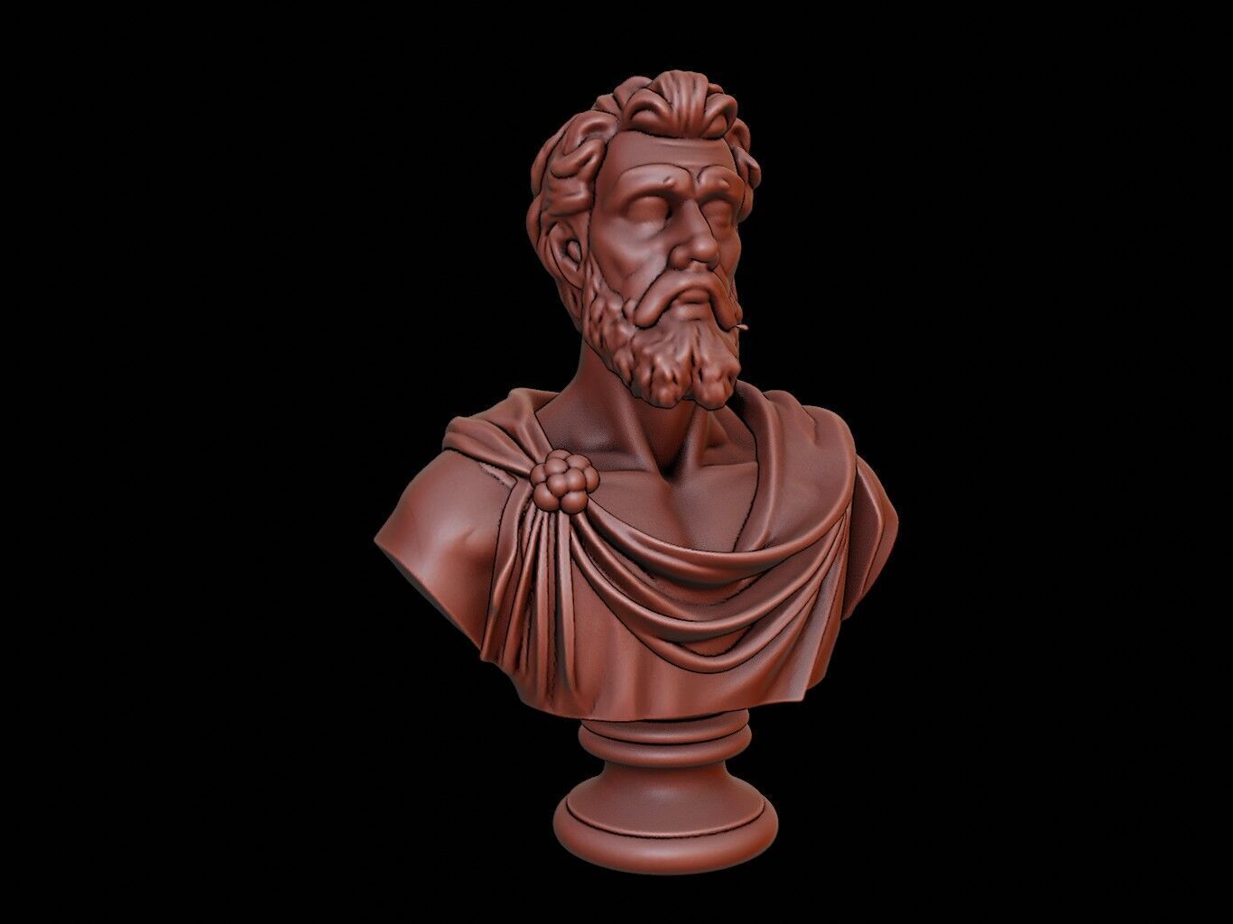 Marcus Antonius Bust 3D print model_1
