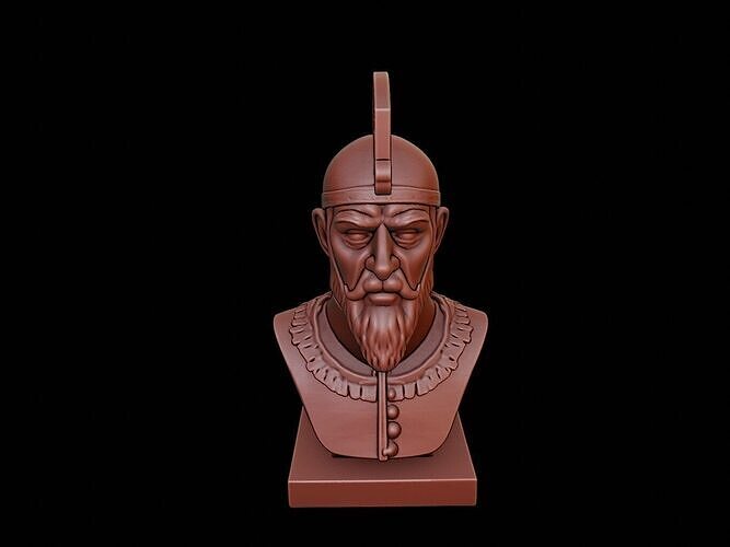 Menelik II Bust 3D print model