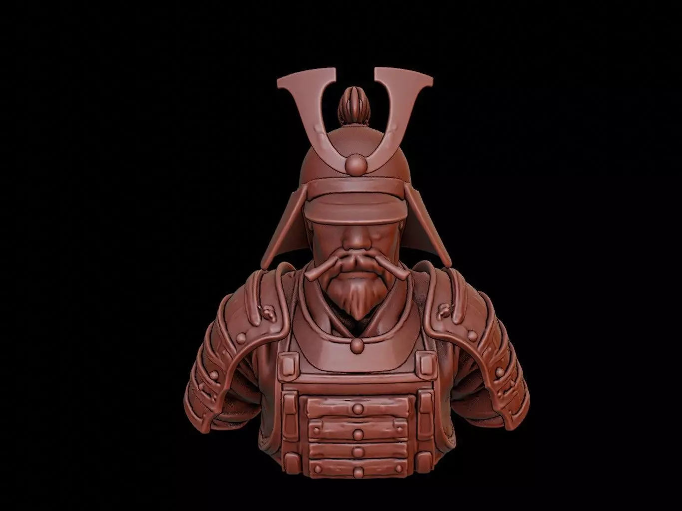 Oda Nobunaga Bust 3D print model_0