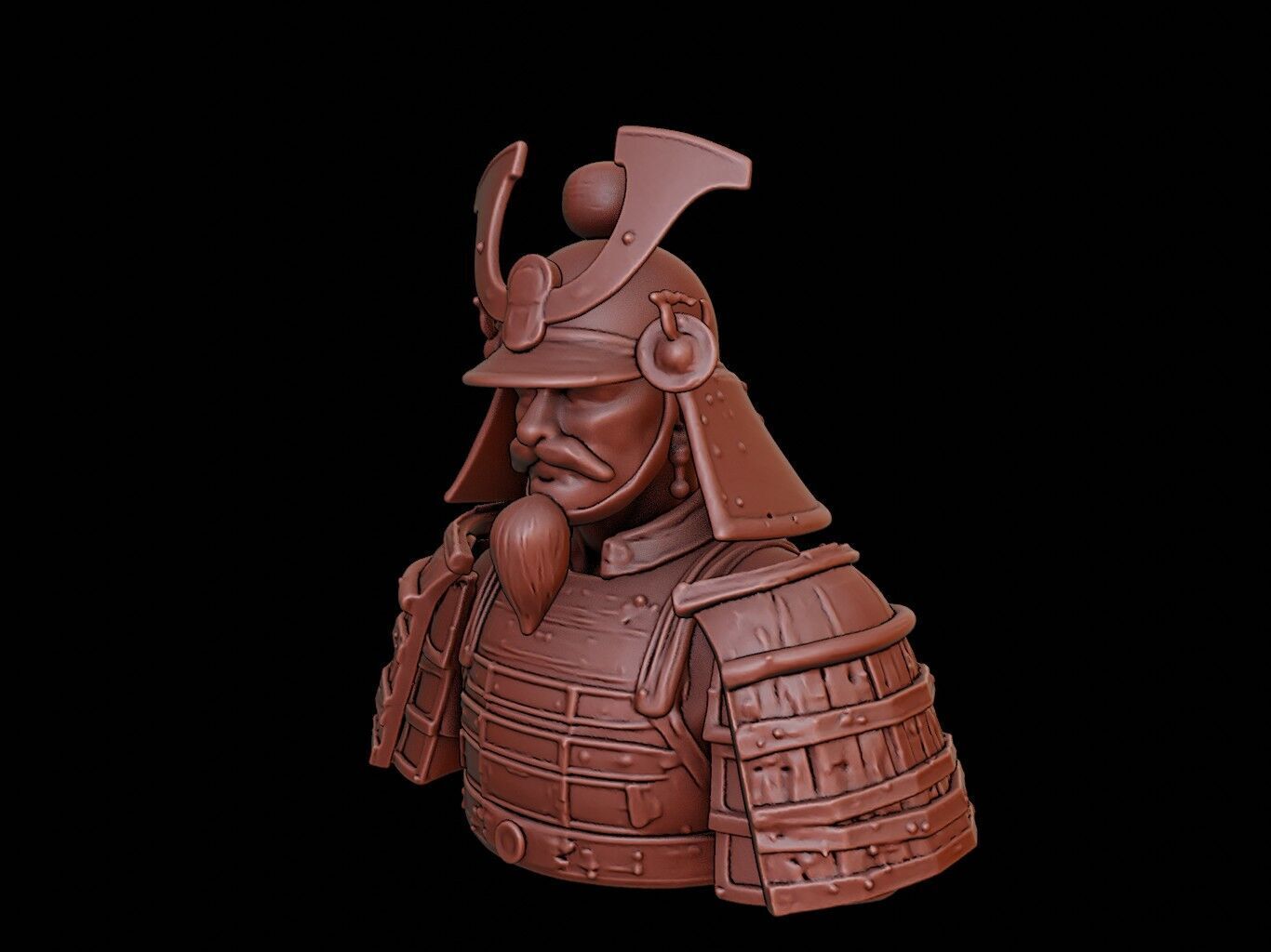 Oda Nobunaga Bust 3D print model_2