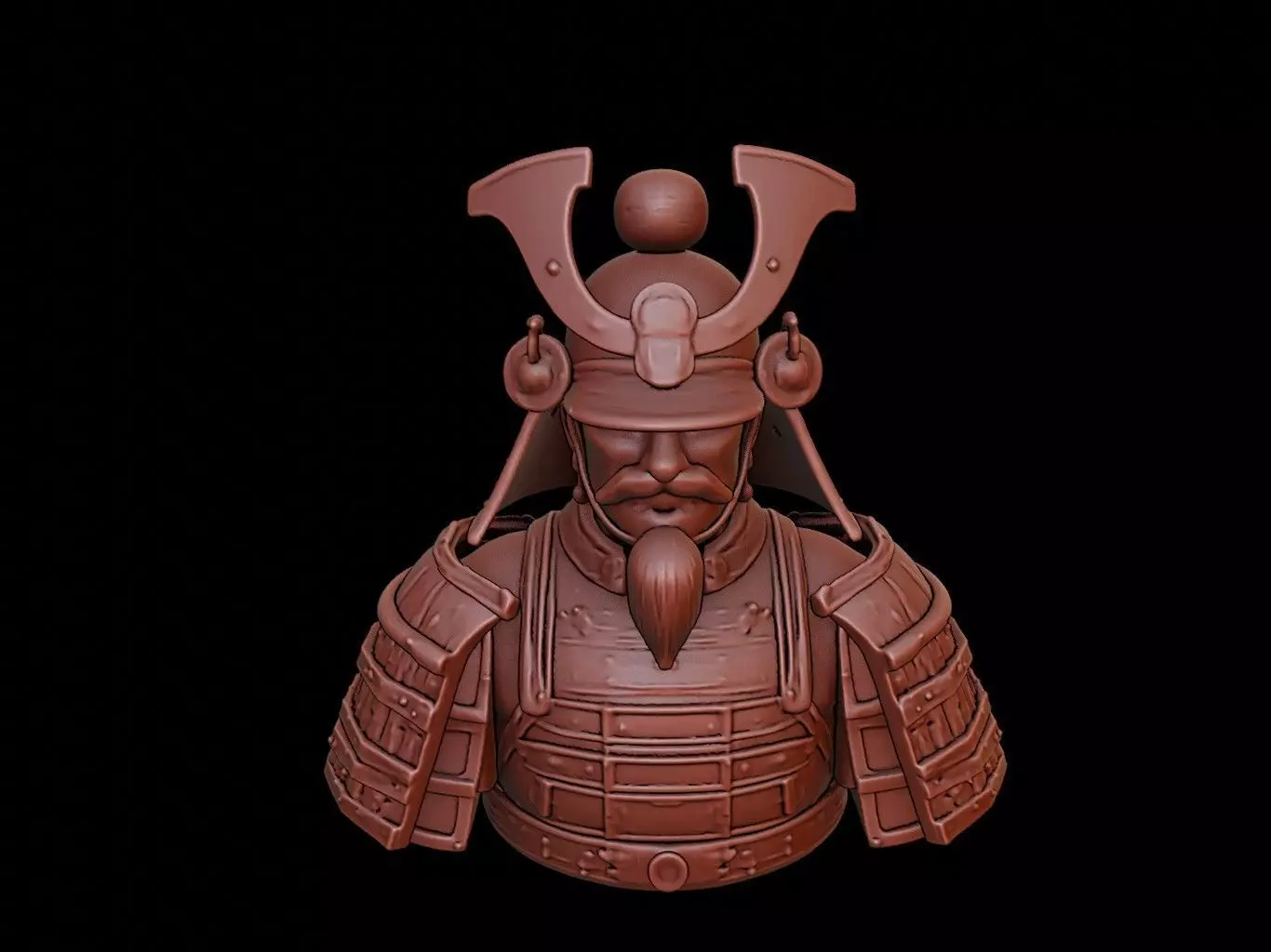 Oda Nobunaga Bust 3D print model_0