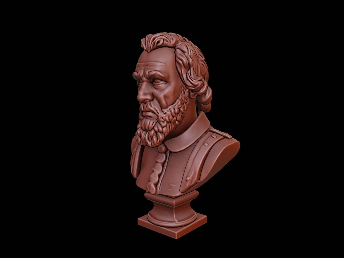 Oliver Cromwell Bust 3D print model_2