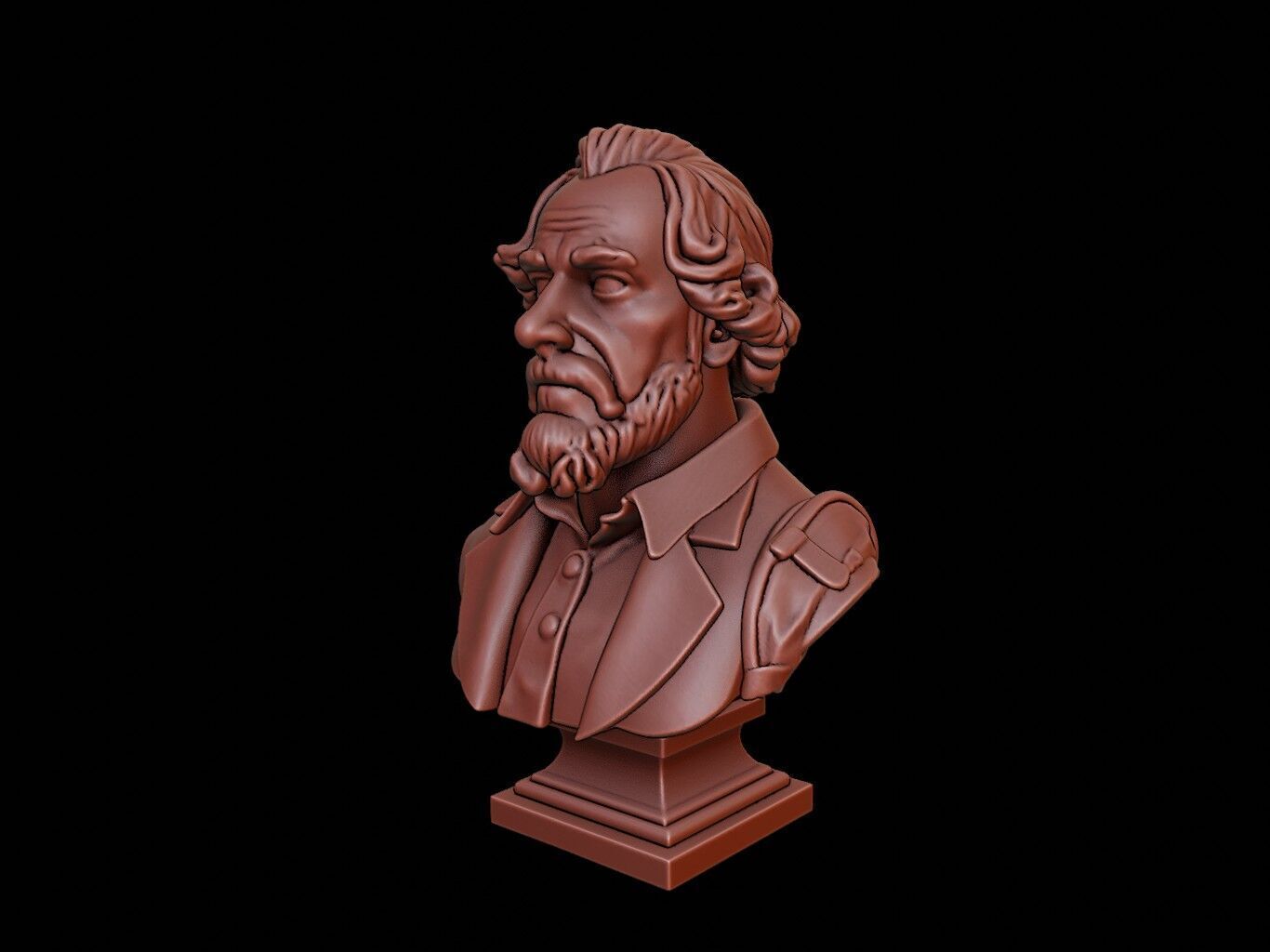 Oliver Cromwell Bust 3D print model_2
