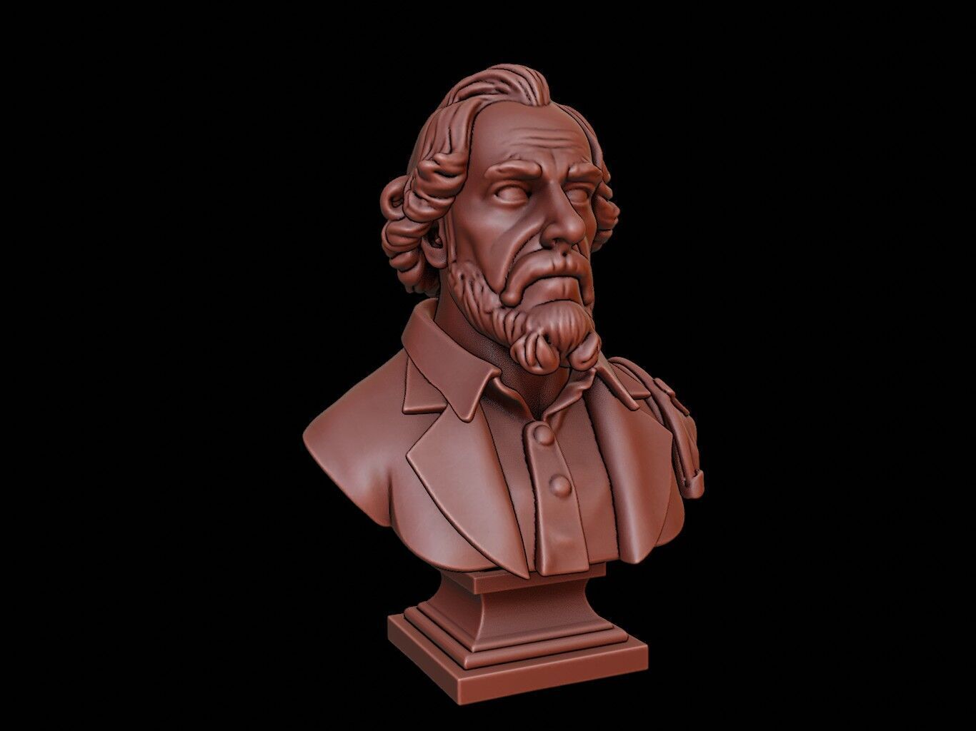Oliver Cromwell Bust 3D print model_1