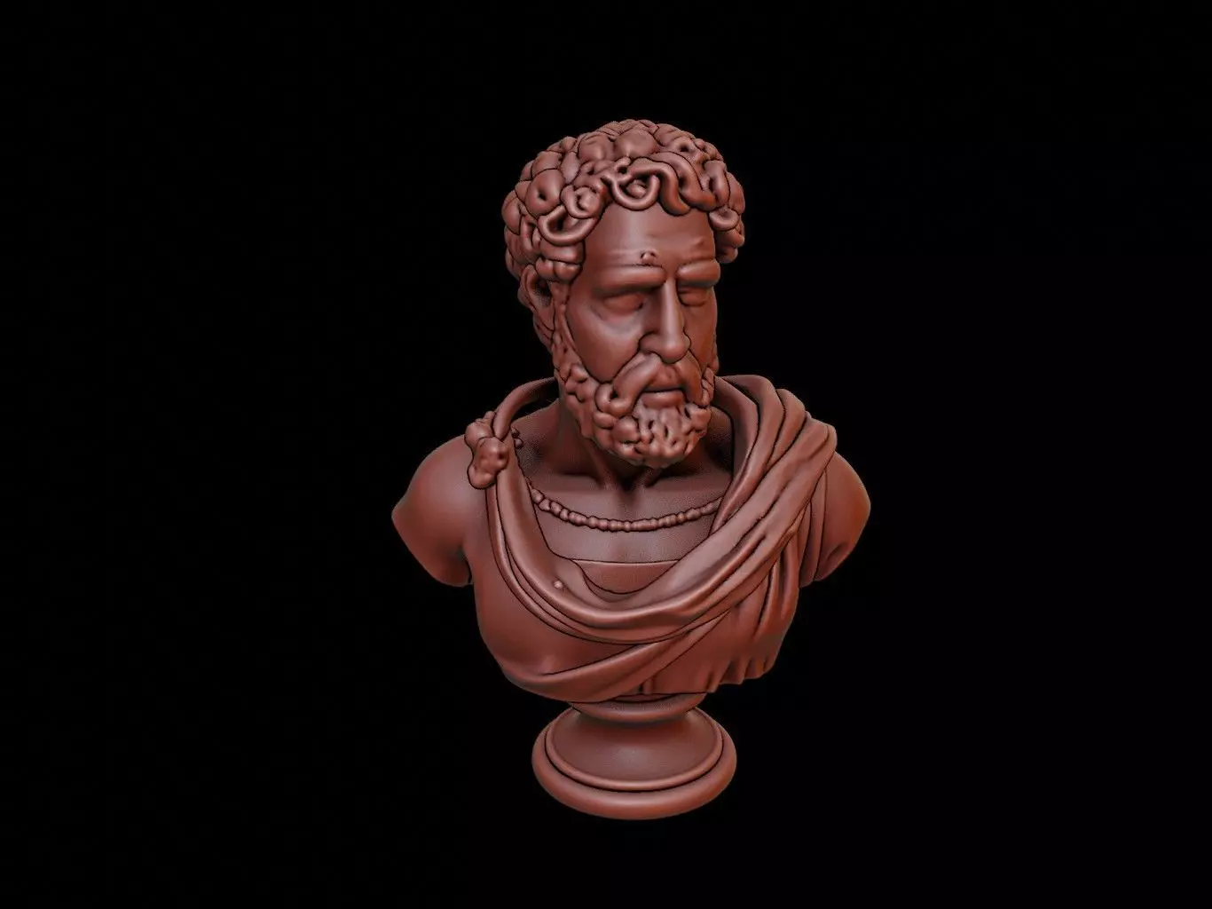 Ptolemy I Soter Bust 3D print model_0