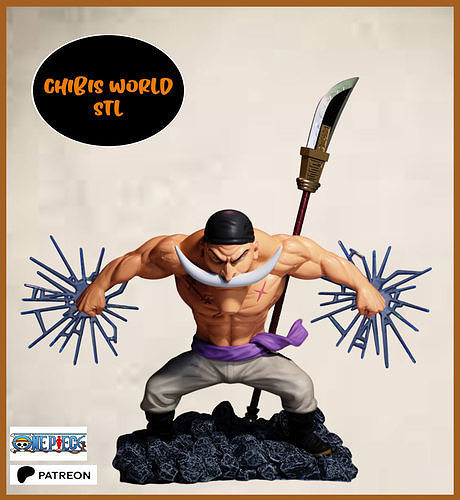 shirohige figure  3D print model