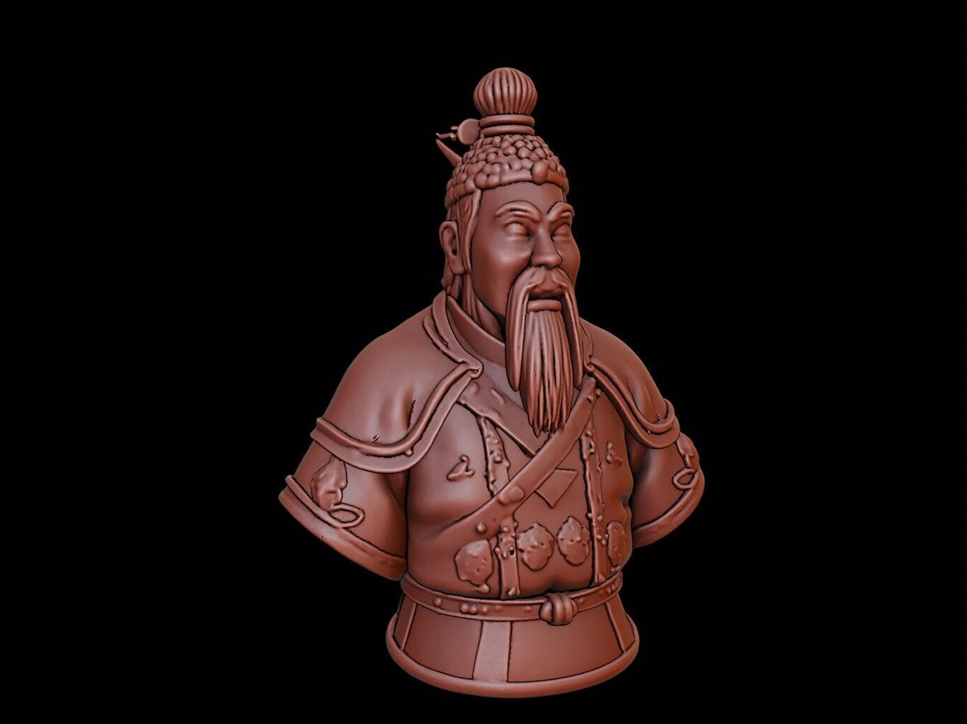 Qin Shi Huang Bust 3D print model_1