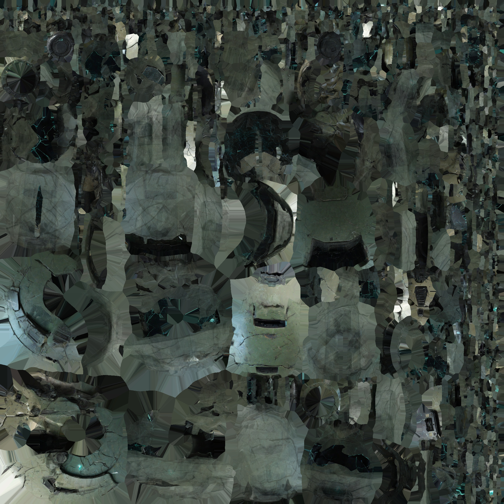 damaged helmet Low-poly 3D model_6