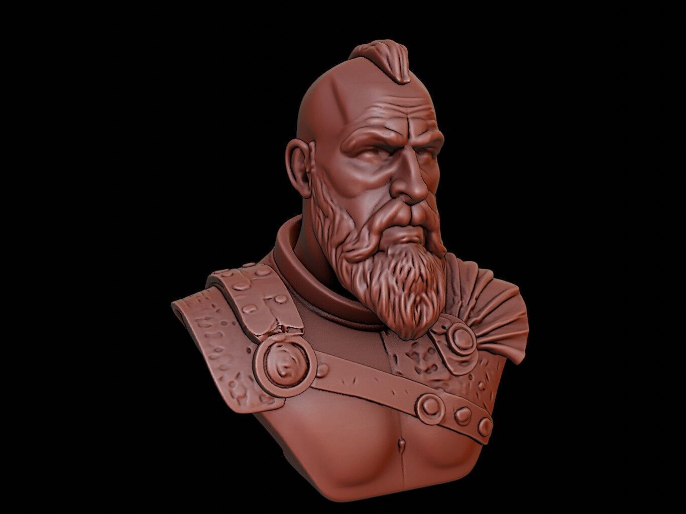 Ragnar Lodbrok Bust 3D print model_1
