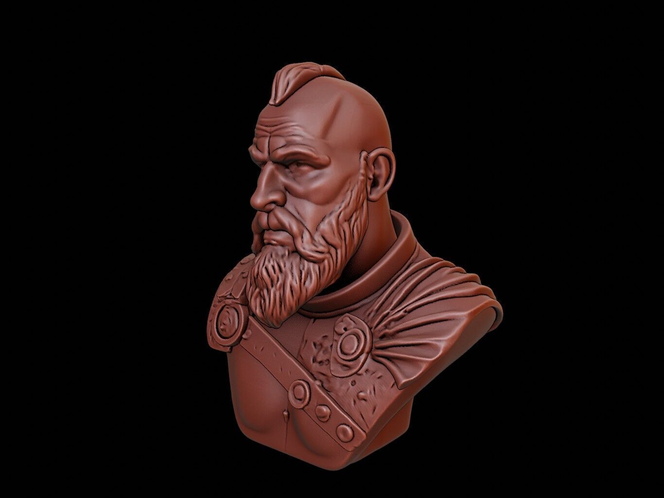 Ragnar Lodbrok Bust 3D print model_2