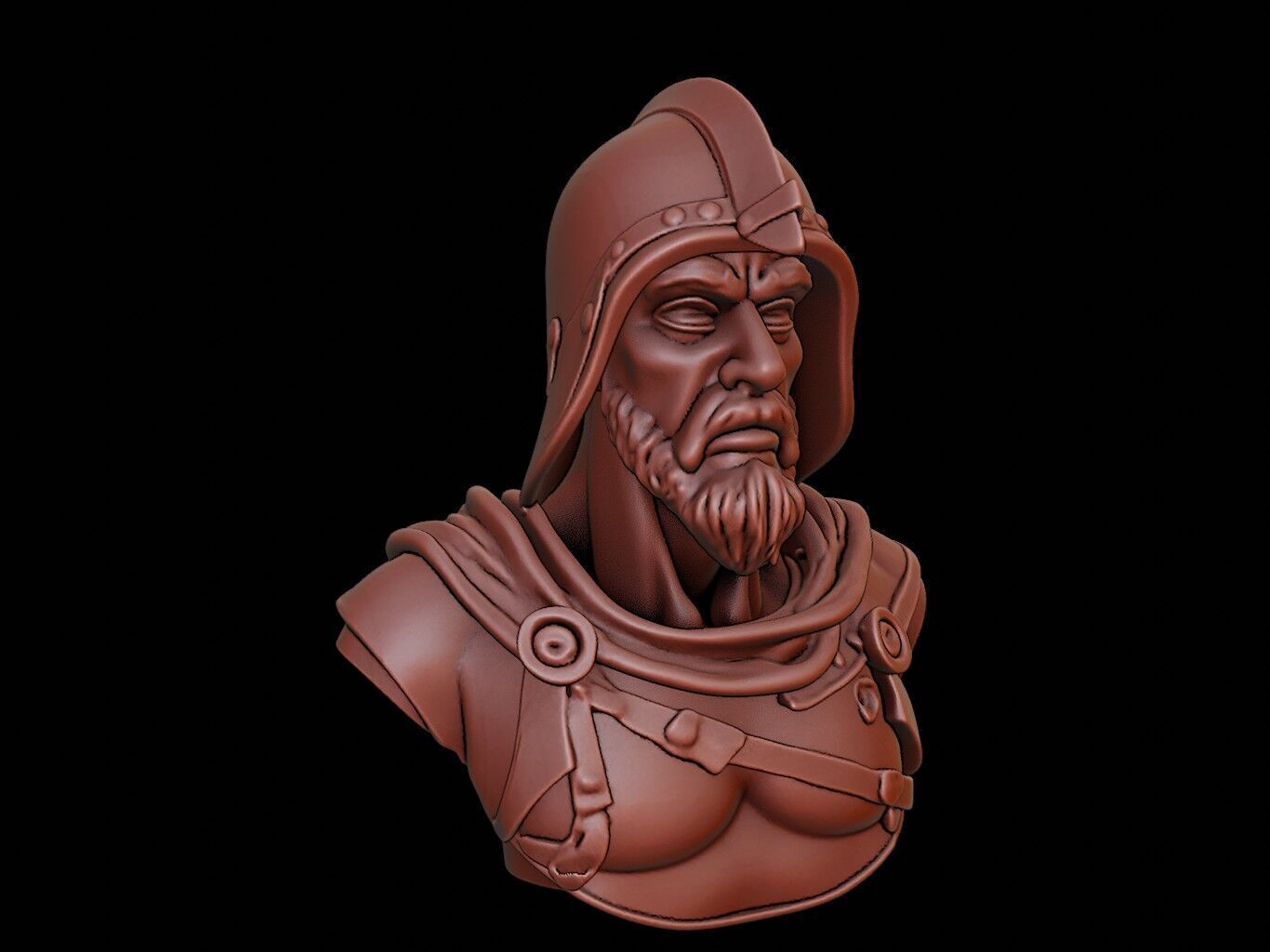 Saladin Bust 3D print model_1