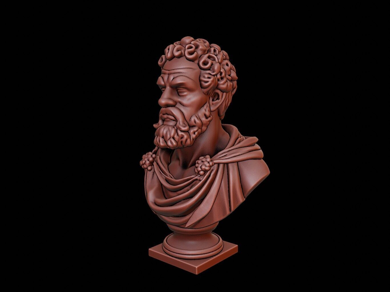 Septimius Severus Bust 3D print model_2
