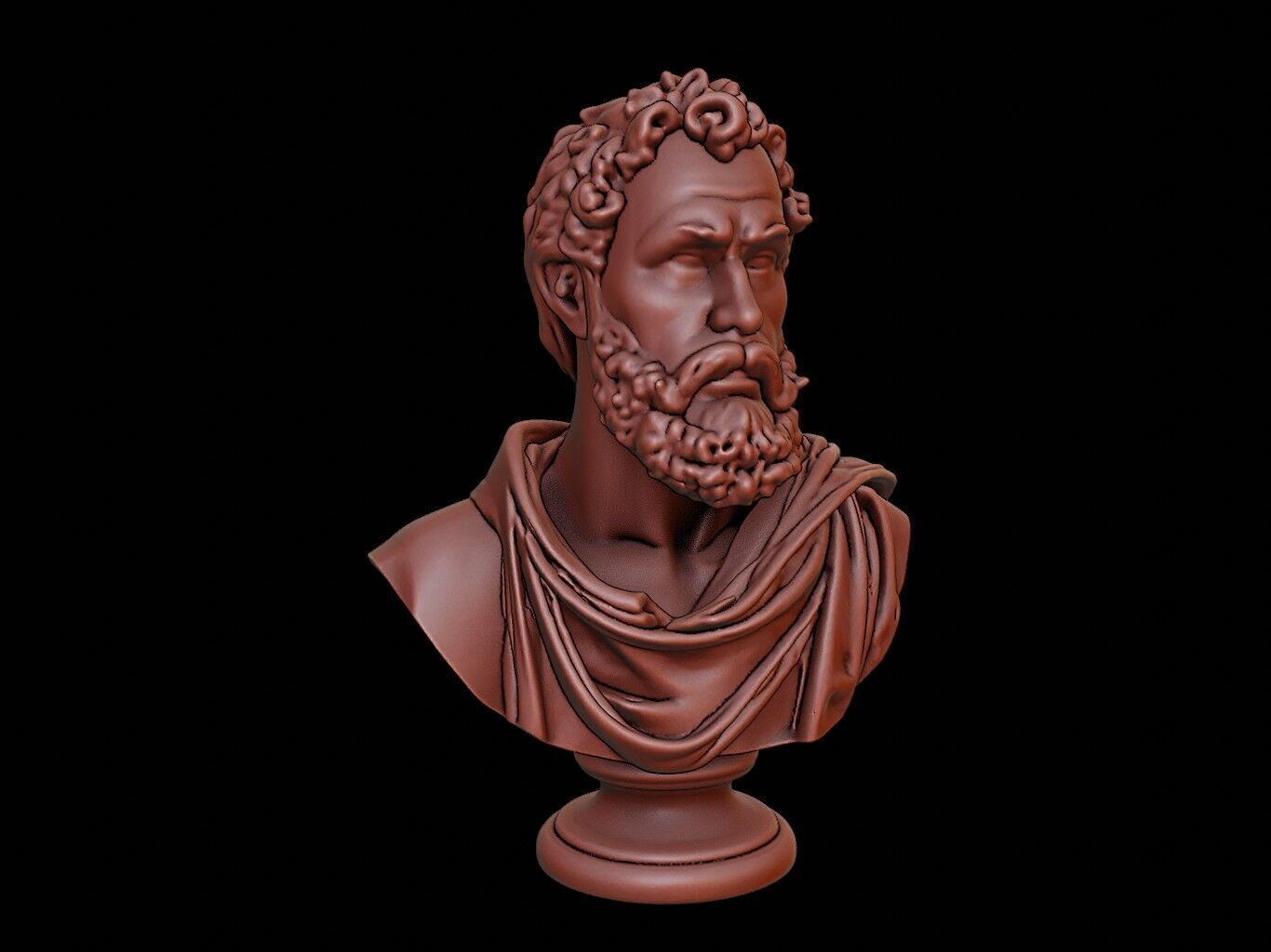 Septimius Severus Bust 3D print model_1
