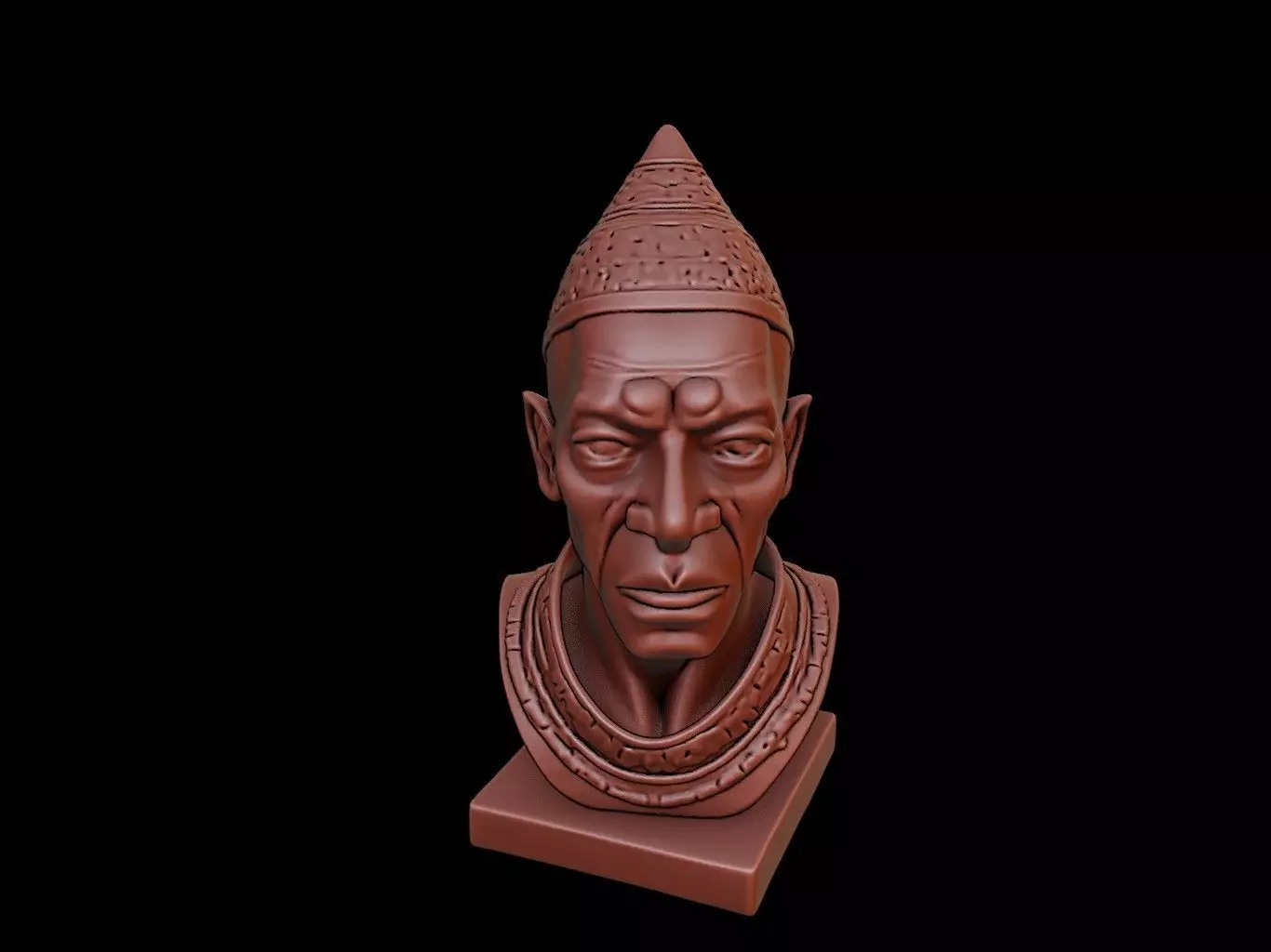 Shaka Zulu Bust 3D print model_0