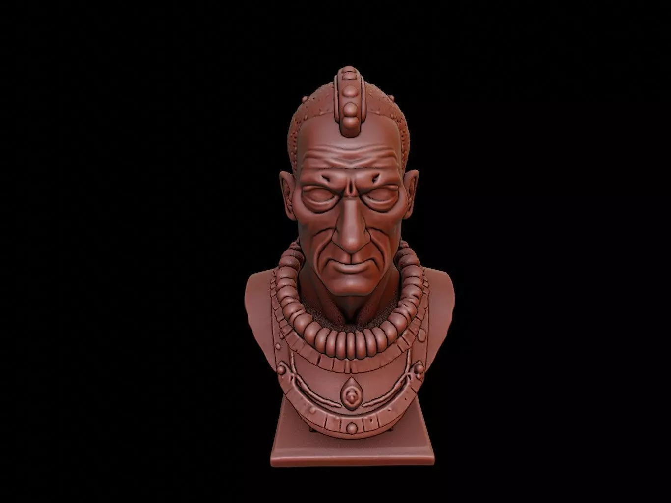 Shaka Zulu Bust 3D print model