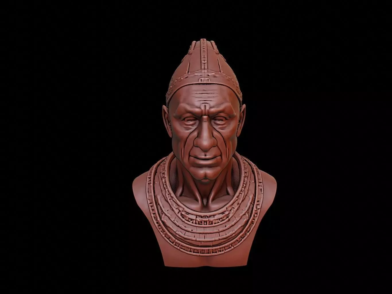 Shaka Zulu Bust 3D print model_0