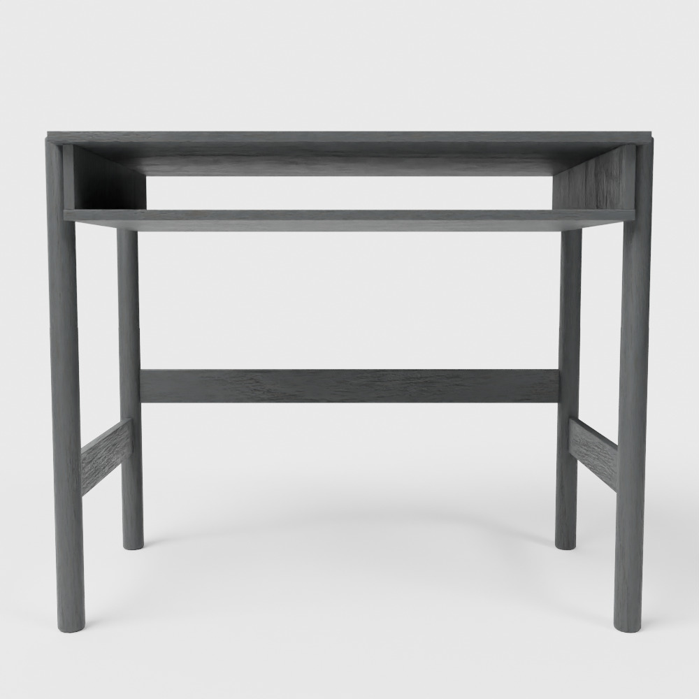 Jordi Mini Desk Black Low-poly 3D model_1