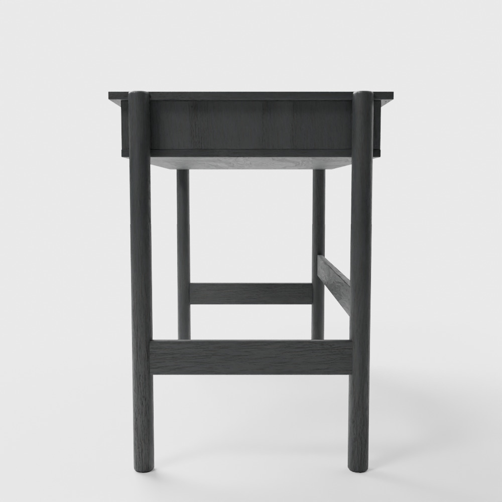 Jordi Mini Desk Black Low-poly 3D model_2