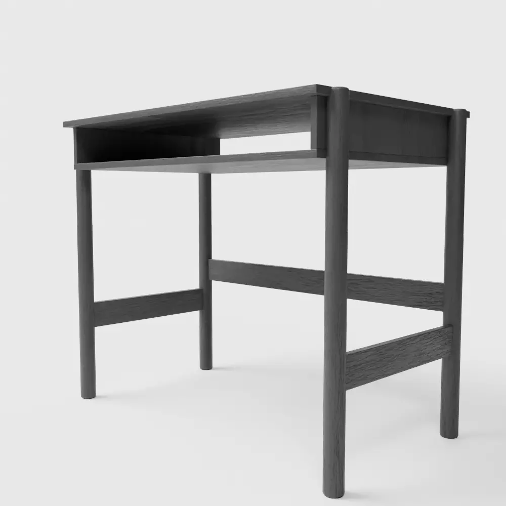 Jordi Mini Desk Black Low-poly 3D model_0