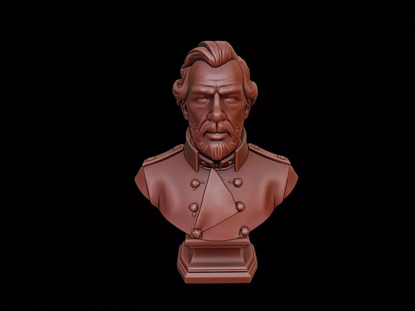 Stonewall Jackson Bust 3D print model_0