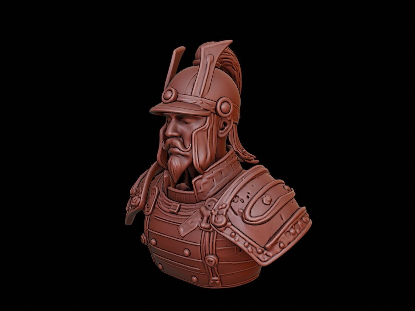 Subutai Bust 3D print model_2
