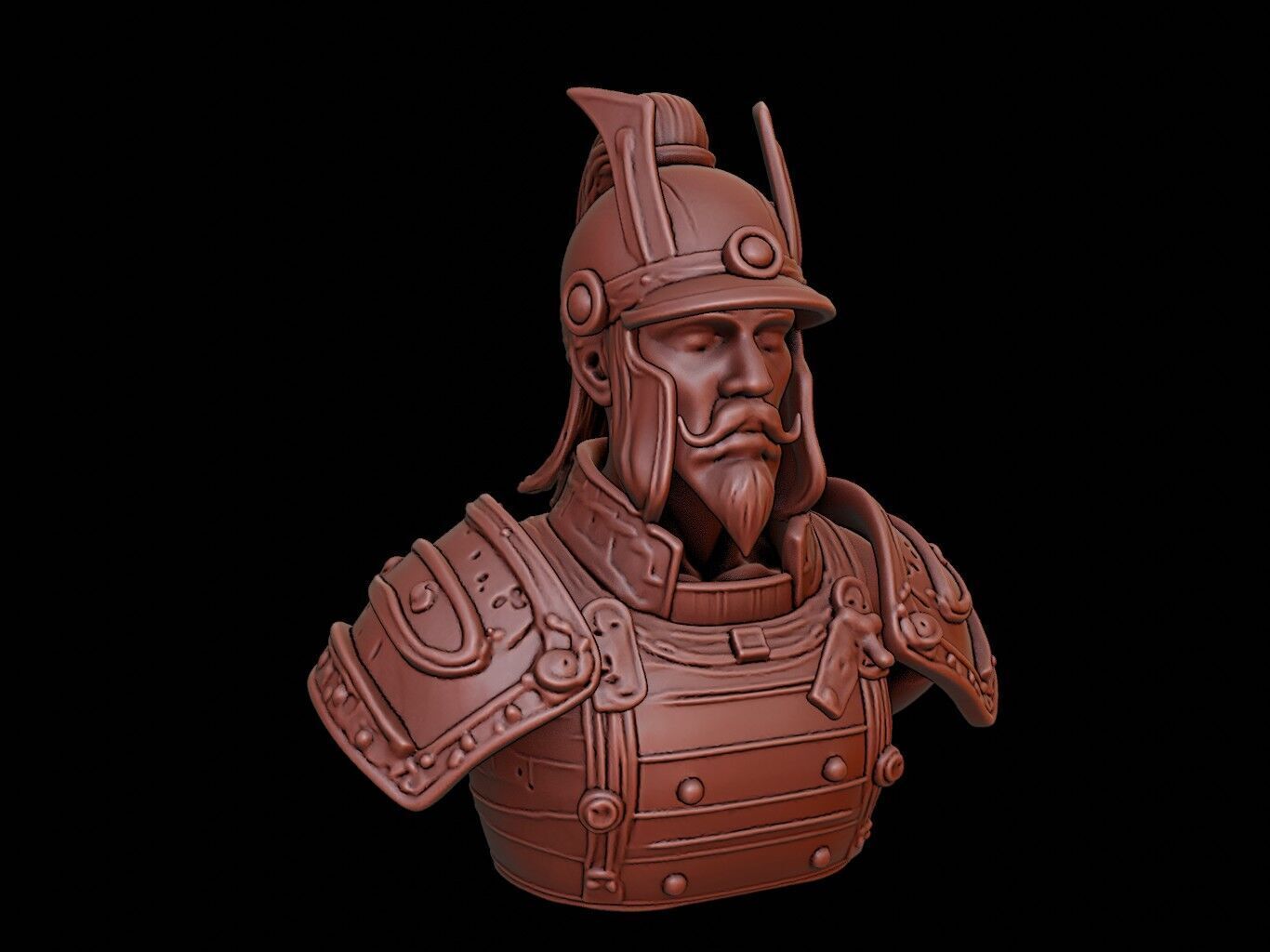 Subutai Bust 3D print model_1